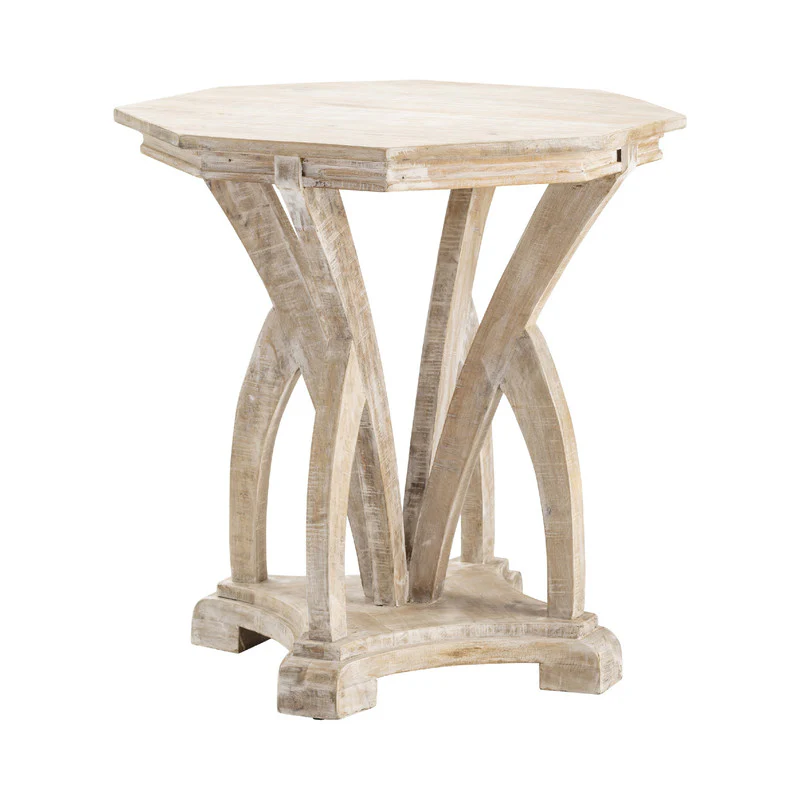 Evelyn Brown/White Accent Table - Image 2