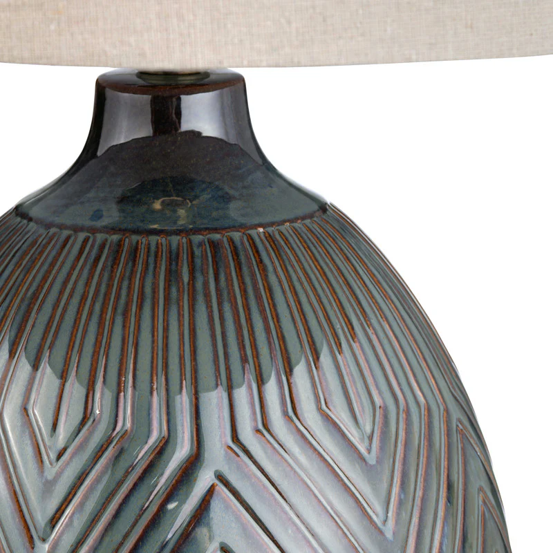 Everett Green/Brown Table Lamp - Image 3