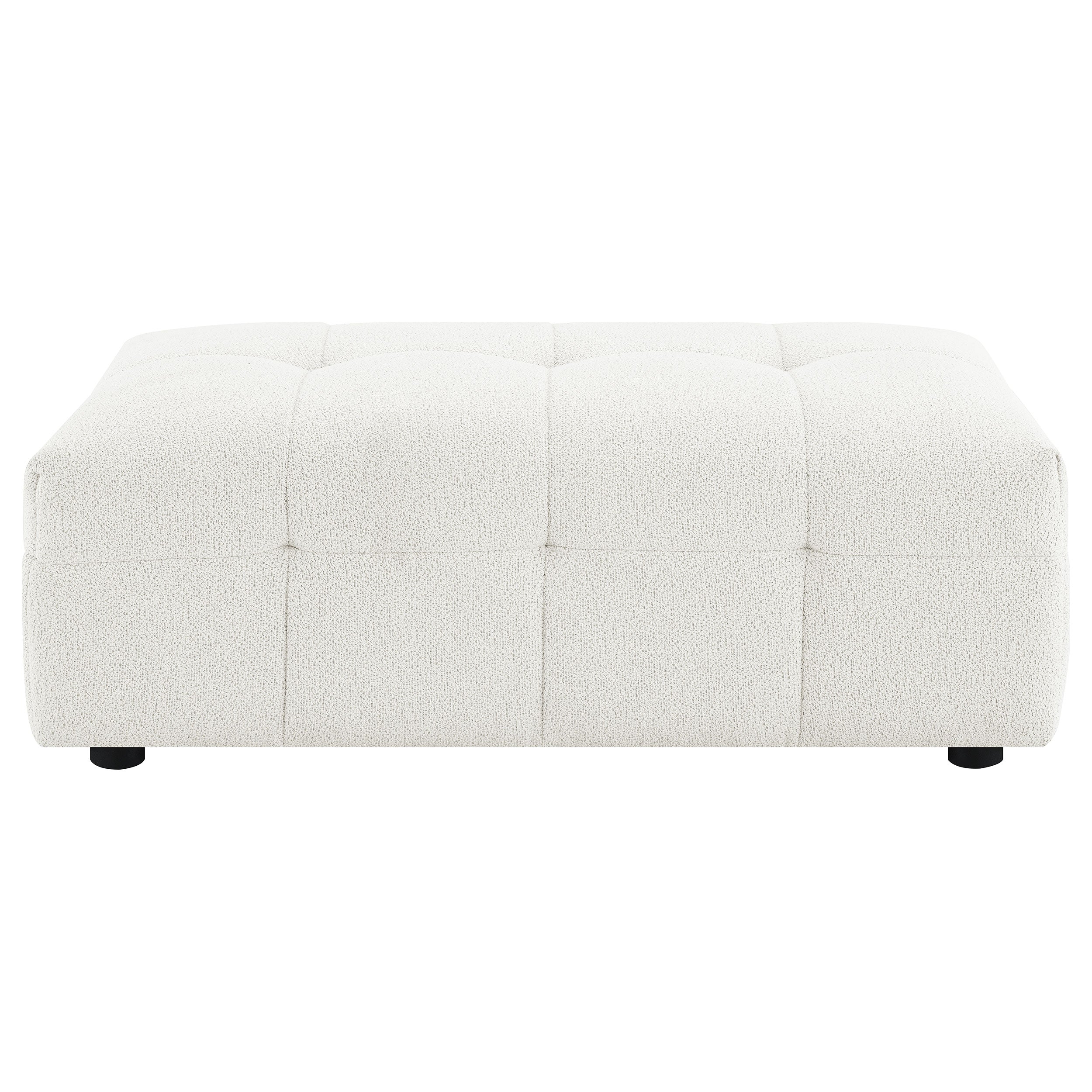 Everly Off White Ottoman - Image 3