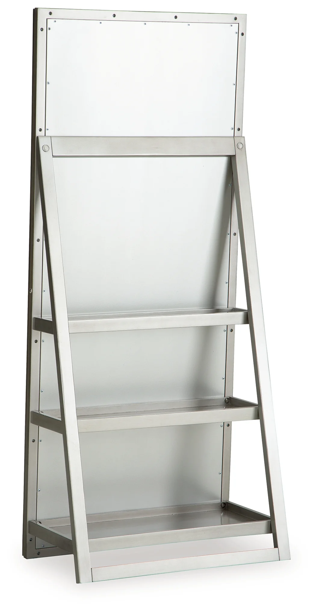 Evesen Champagne Floor Standing Mirror/Storage - Image 4