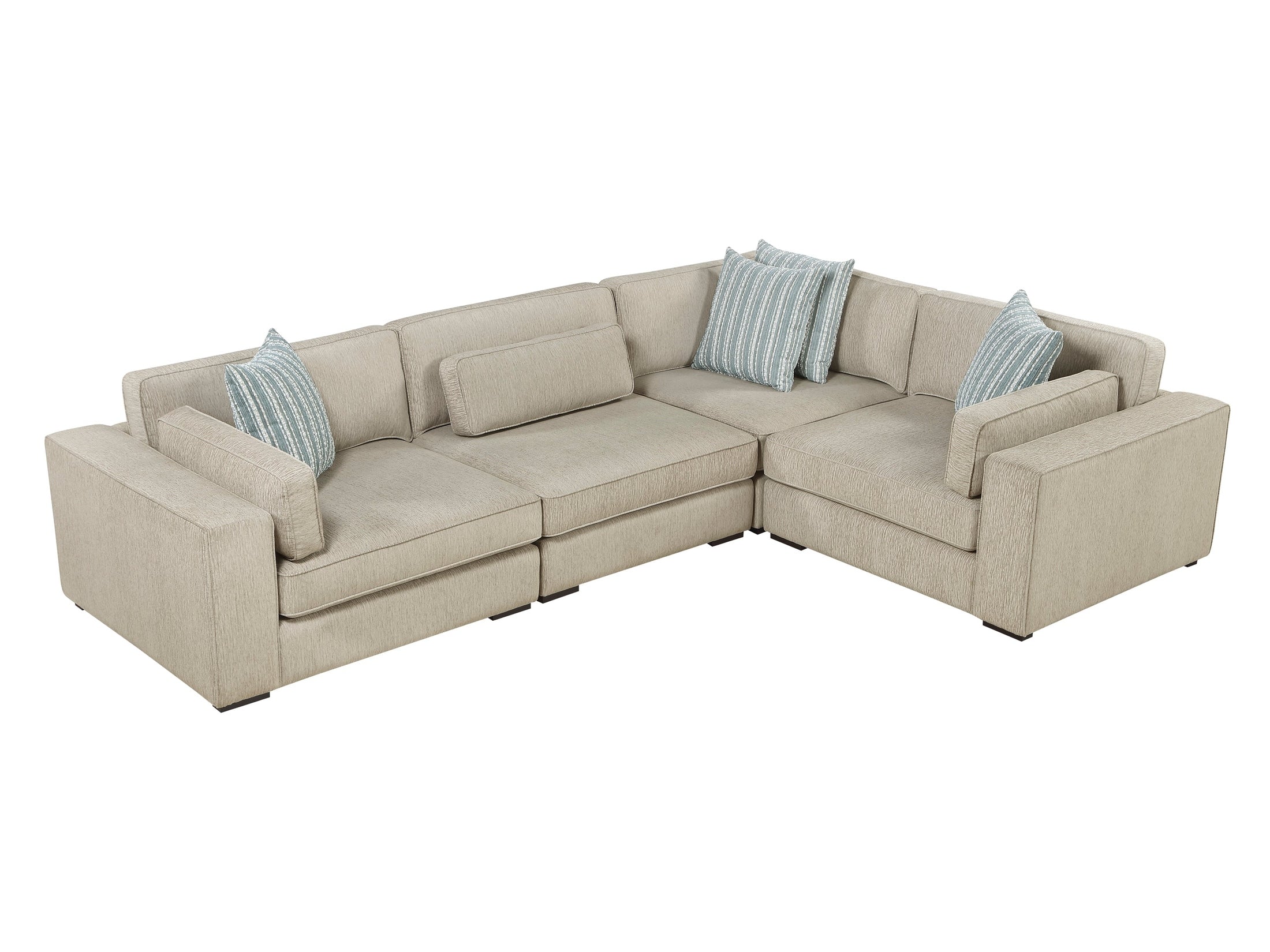 Exeter Beige 4-Piece Sectional