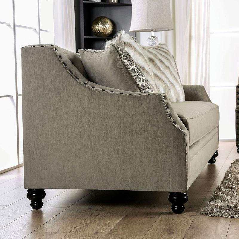 Ezrin Light Brown Stationary Sofa & Loveseat 2pc - Image 4