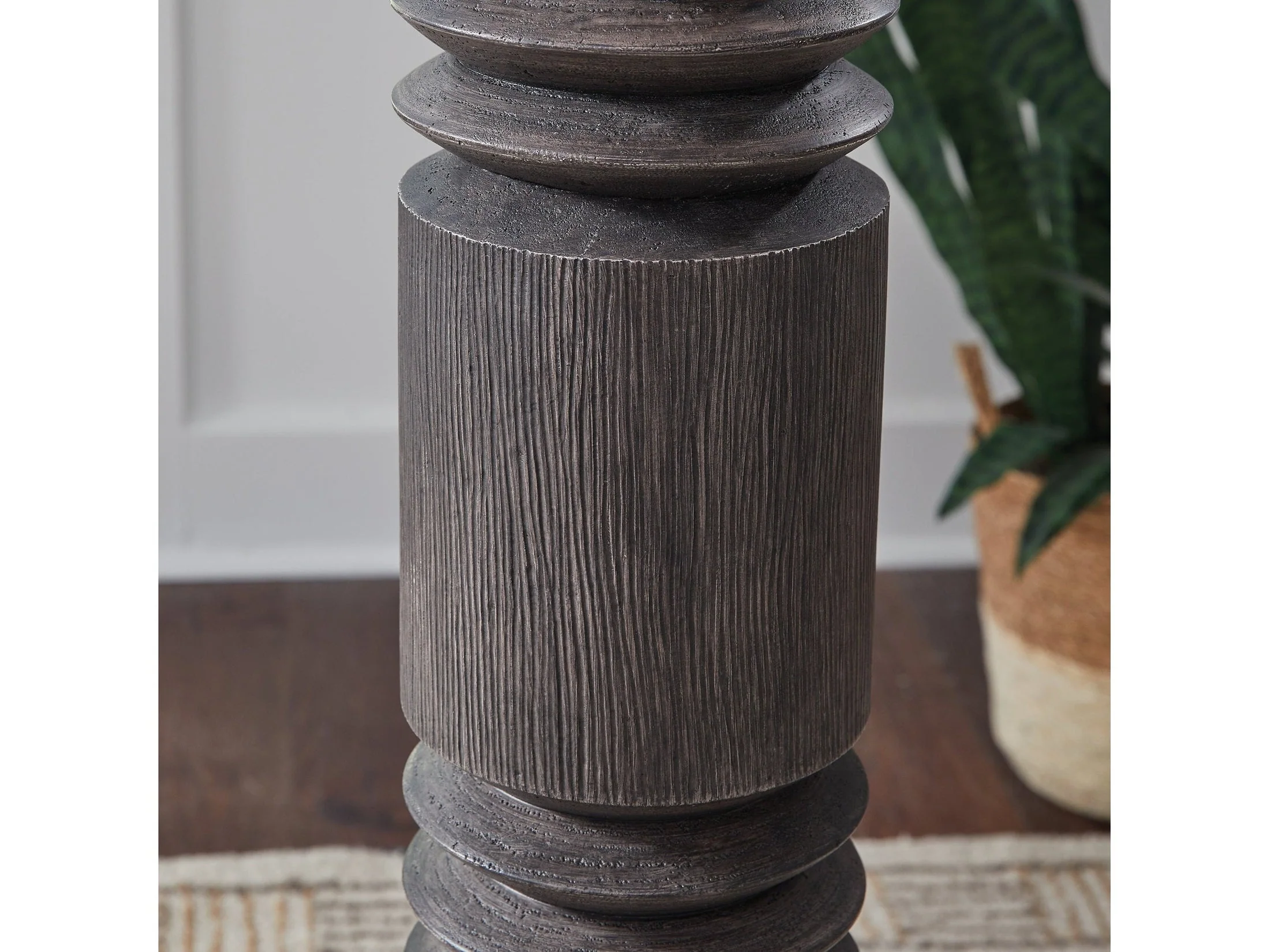 Fainwell Distressed Black Poly Floor Lamp (Online Special Price)