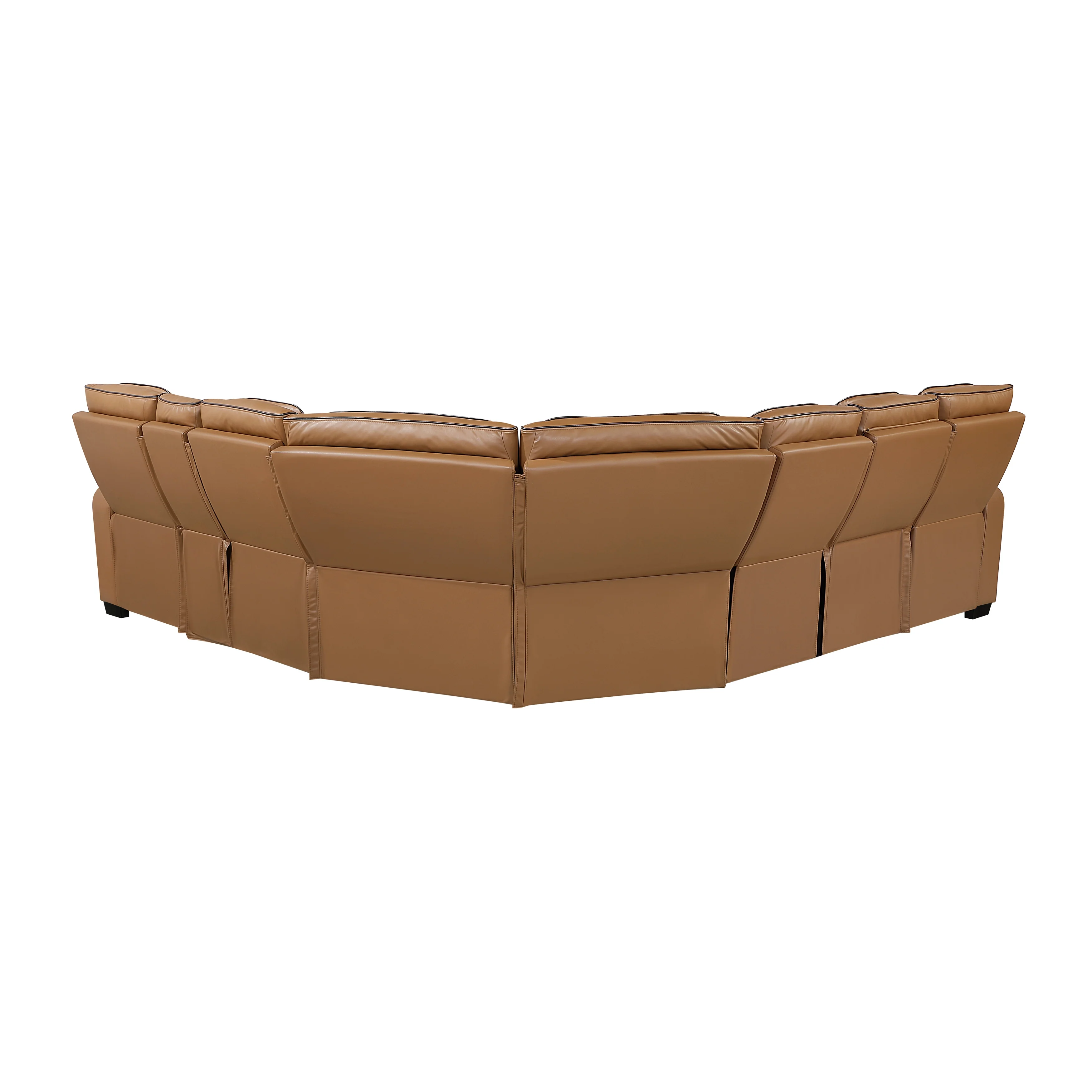 Fairway Brown 3-Piece Power Reclining Sectional w/ Console - Image 4