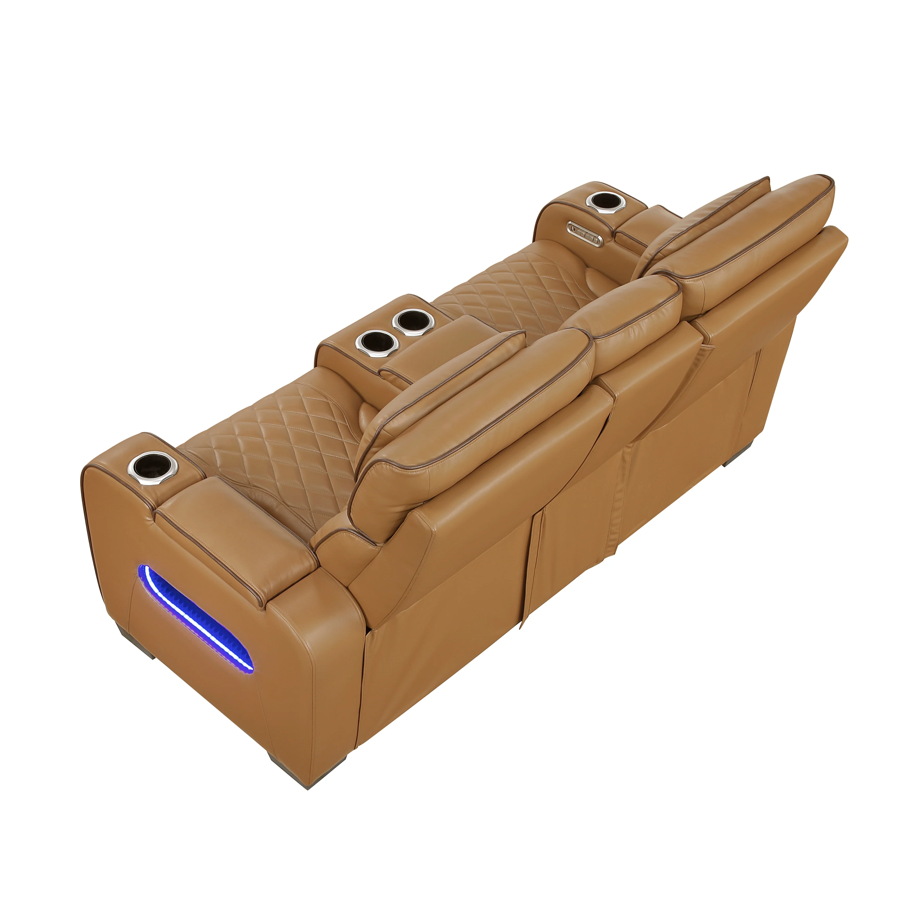 Fairway Brown Power Double Reclining Loveseat - Image 4