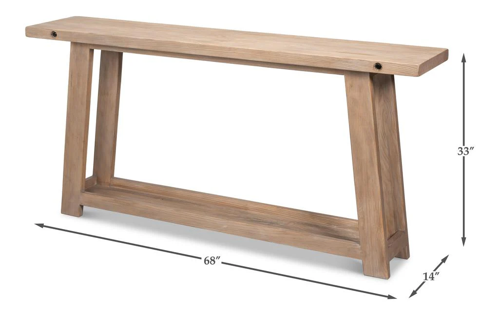 Farmhouse Natural Console Table - Image 11