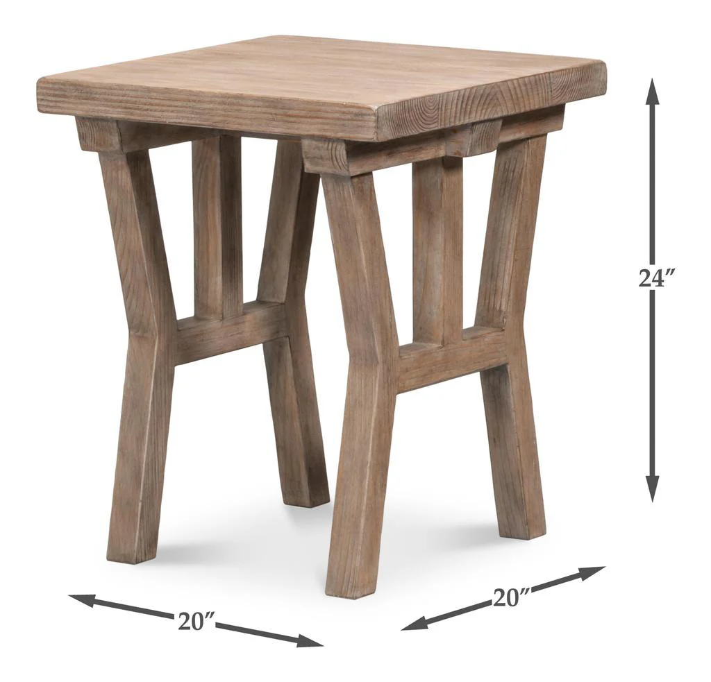Farmhouse Natural Side Table - Image 9