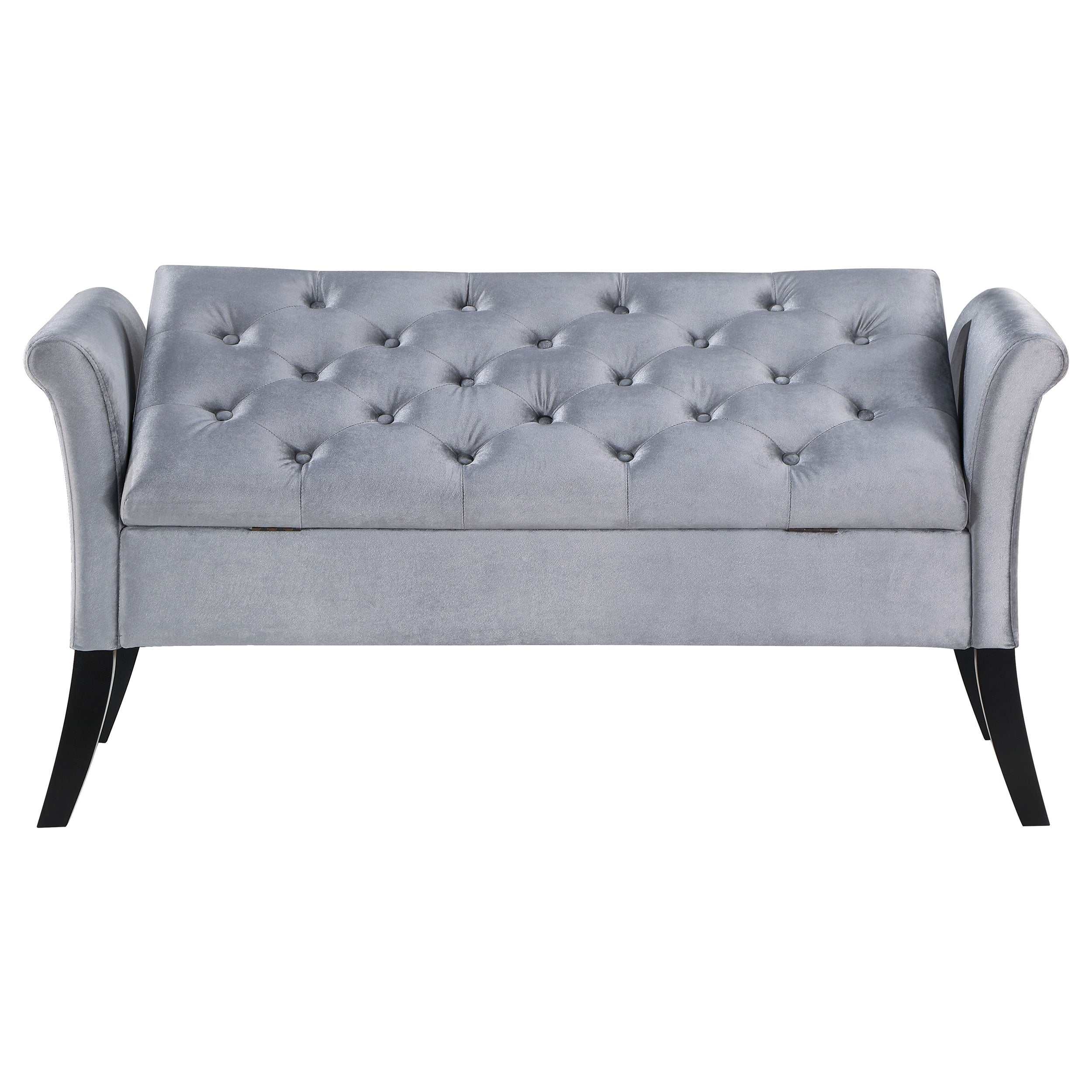 Farrah Silver / Black Storage Bench - Image 8