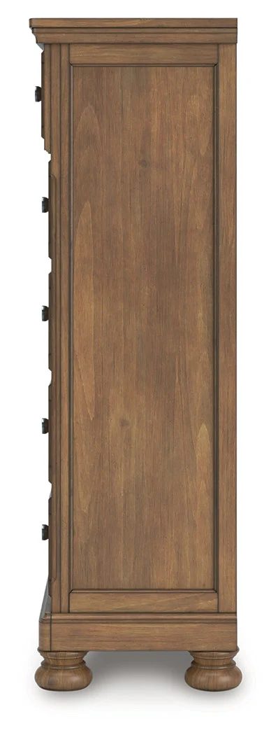 Feddinger Medium Brown King Panel Storage Bedroom Set with Dresser, Mirror, Chest and Nightstand (Online Special Price) - Image 14