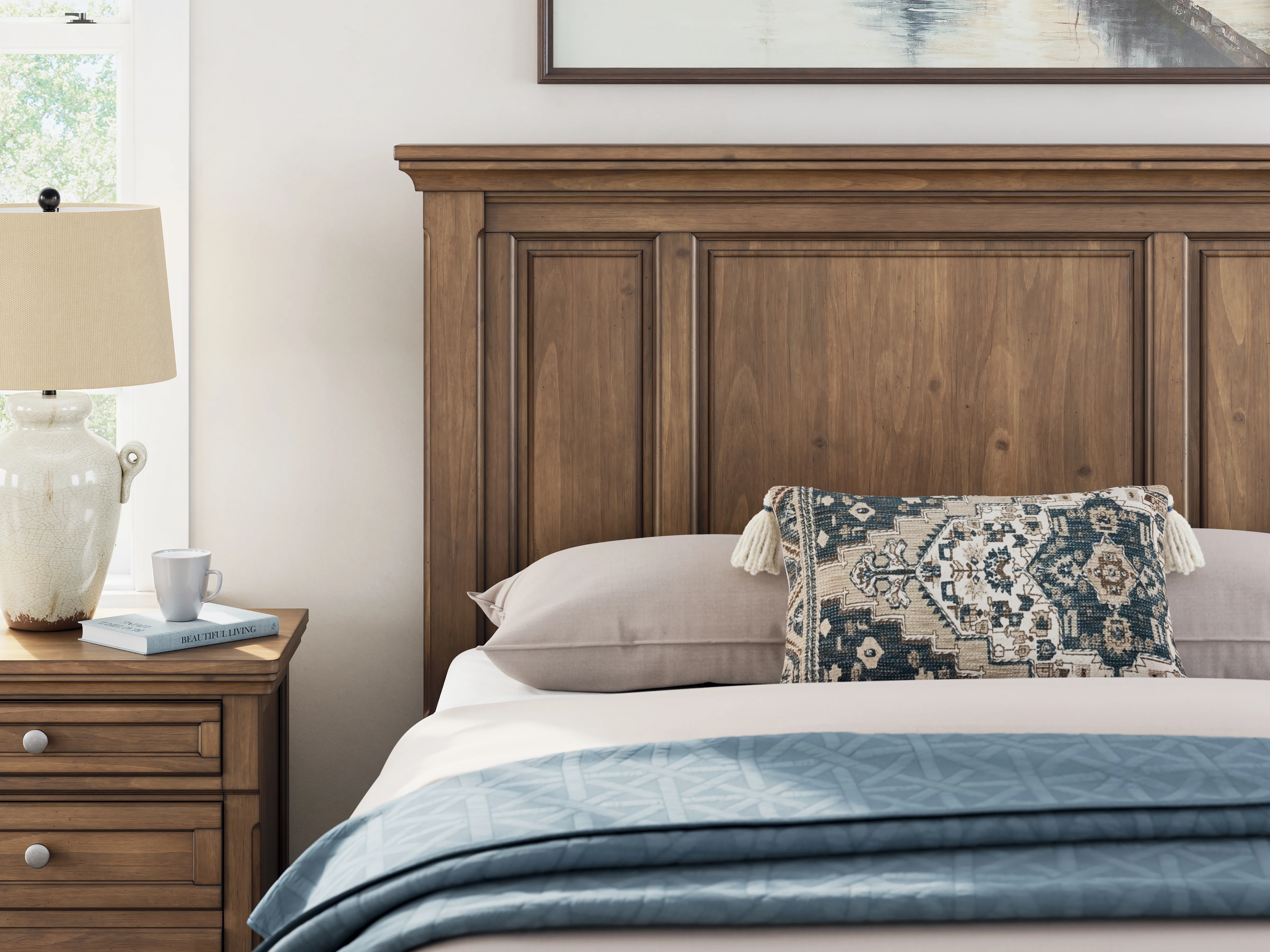 Feddinger Medium Brown Queen Panel Bed, Dresser and Mirror - Image 17