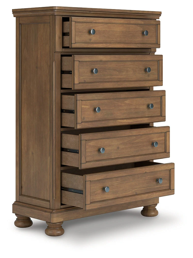 Feddinger Medium Brown Queen Panel Bedroom Set with Dresser, Mirror, Chest and Nightstand (Online Special Price) - Image 11