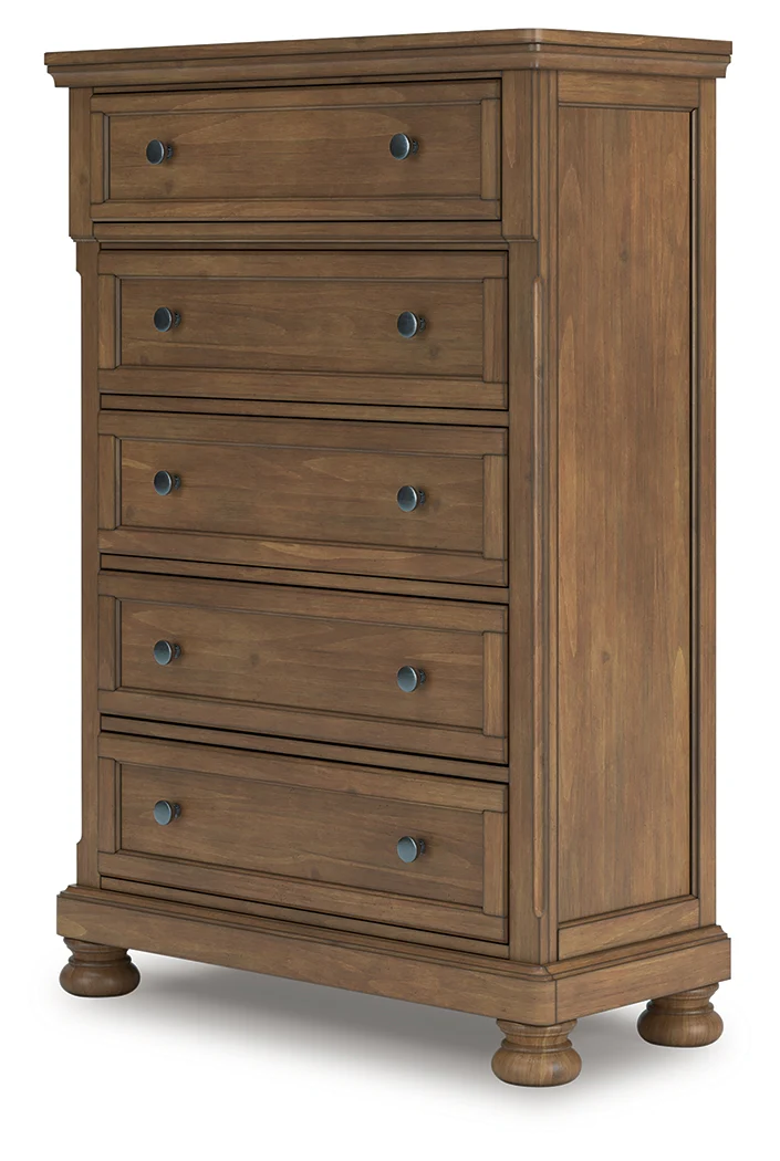 Feddinger Medium Brown Queen Panel Bedroom Set with Dresser, Mirror, Chest and Nightstand - Image 15