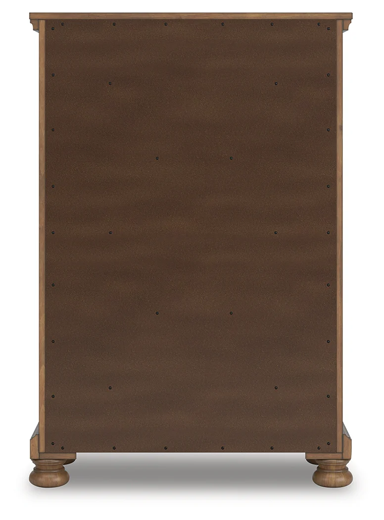 Feddinger Medium Brown Queen Sleigh Bedroom Set with Dresser, Mirror, Chest and Nightstand - Image 13