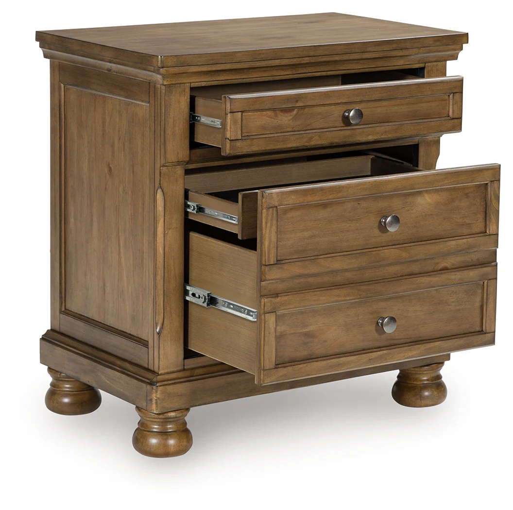 Feddinger Medium Brown Two Drawer Nightstand - Image 2