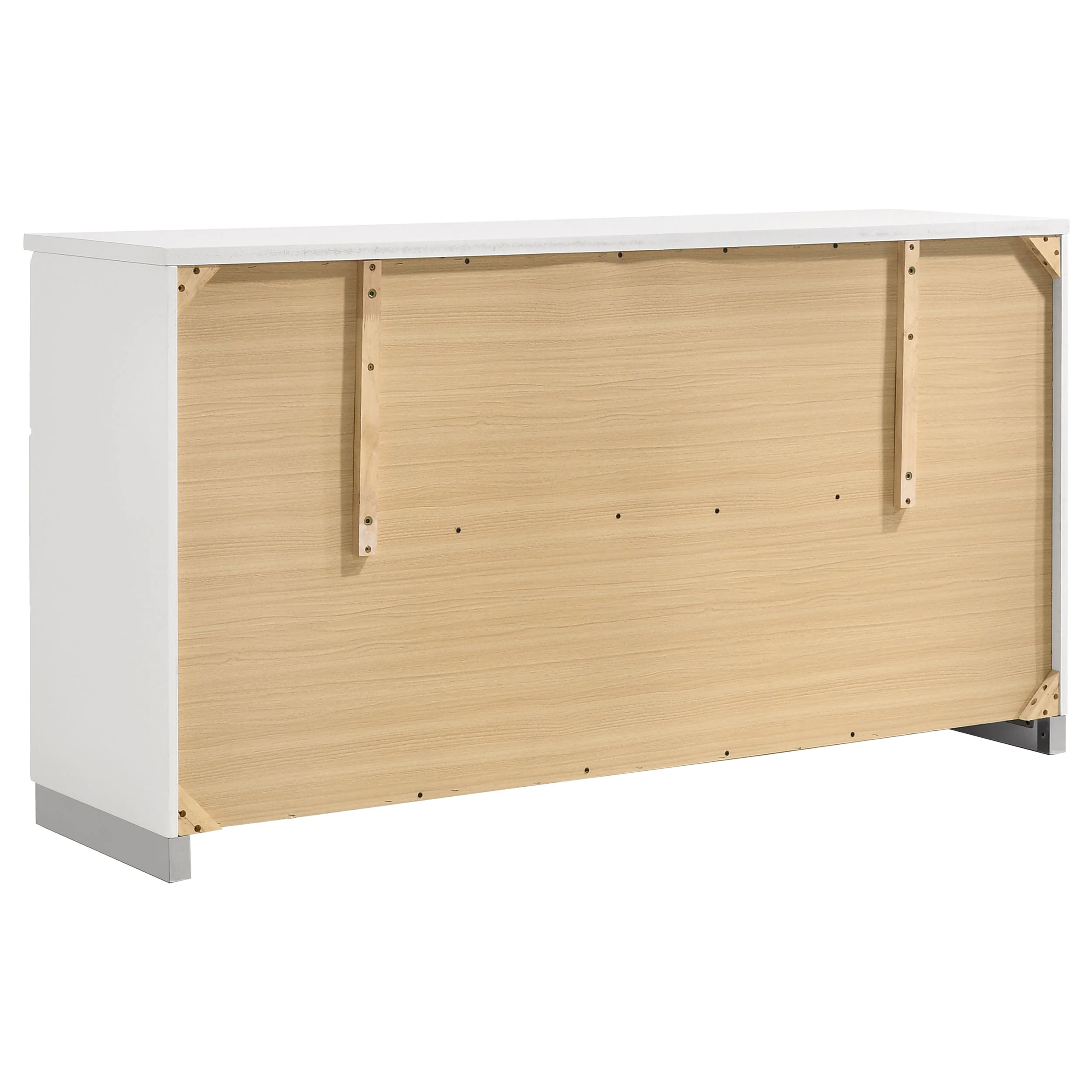 Felicity White 4-piece California King Platform Bedroom Set - Image 8