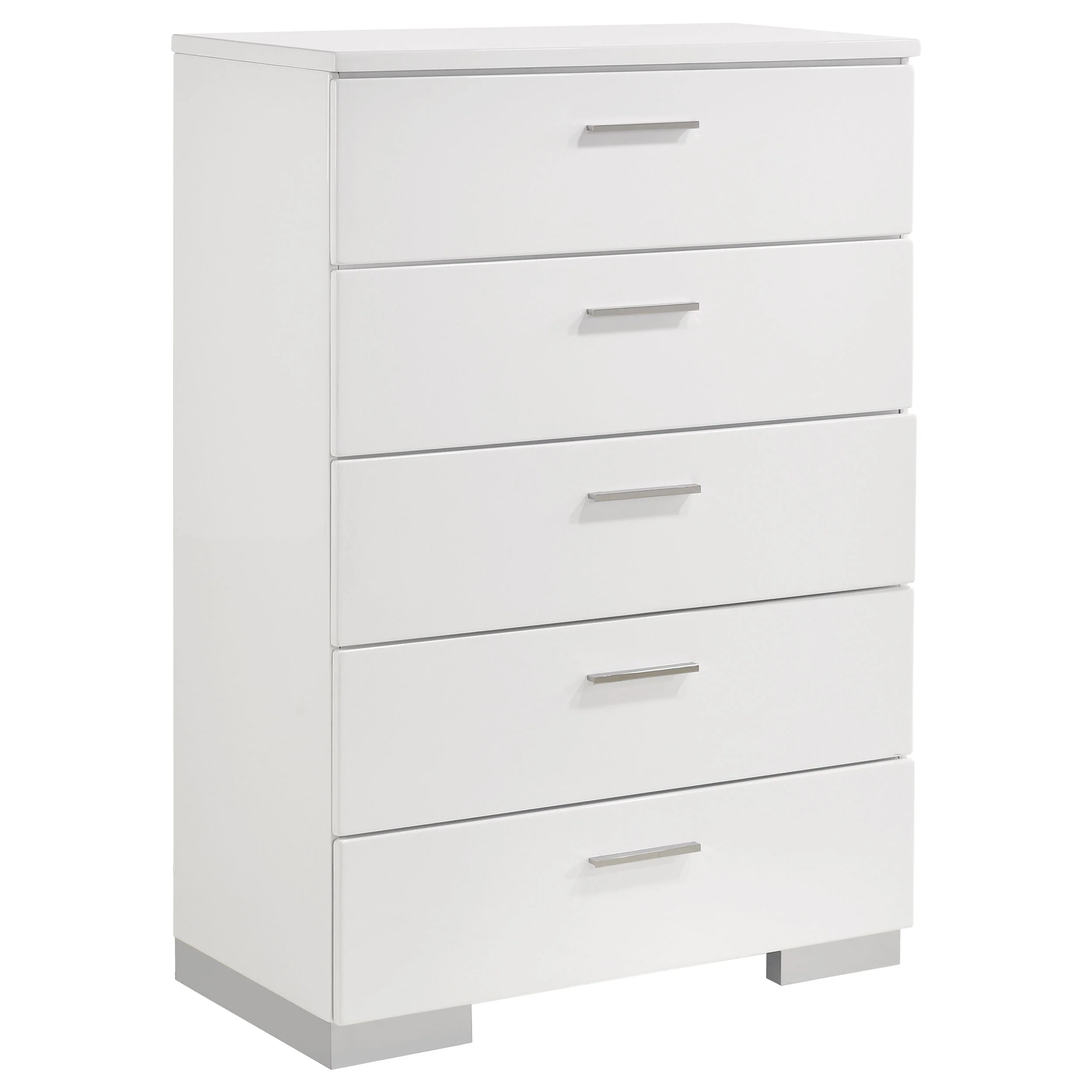 Felicity White 5-piece California King Platform Bedroom Set - Image 11