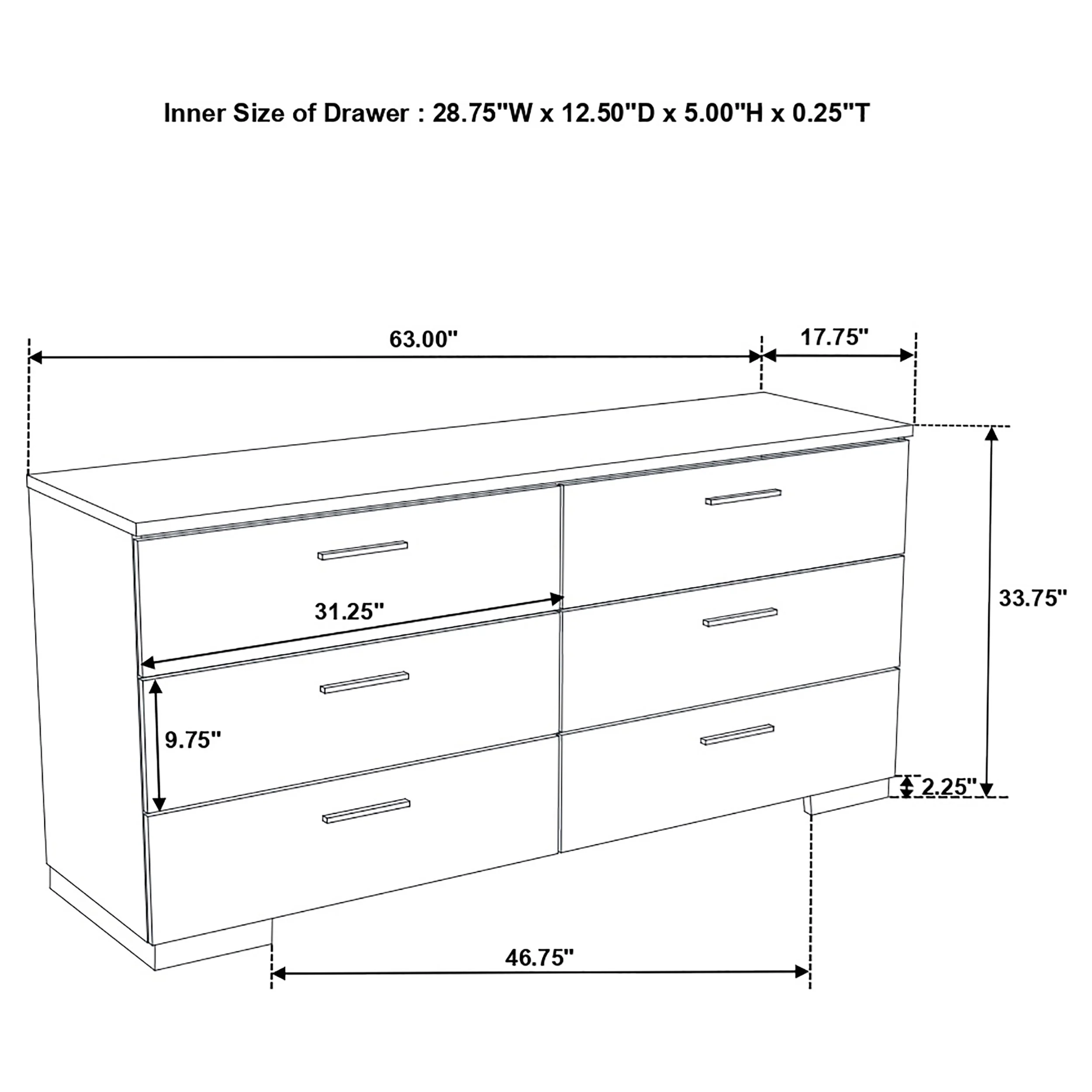 Felicity White High Gloss 4-piece California King Bedroom Set - Image 15