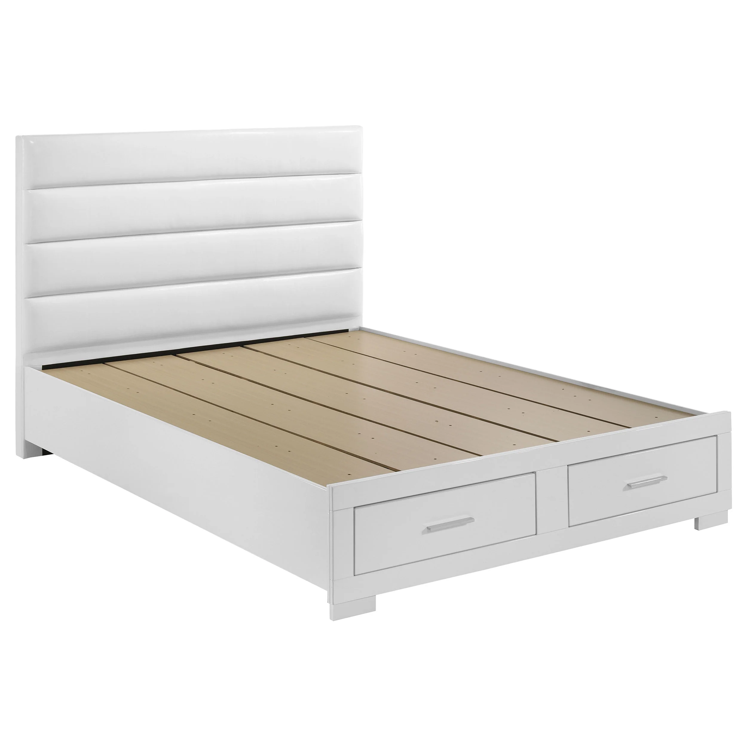 Felicity White High Gloss Eastern King Storage Bed - Image 2