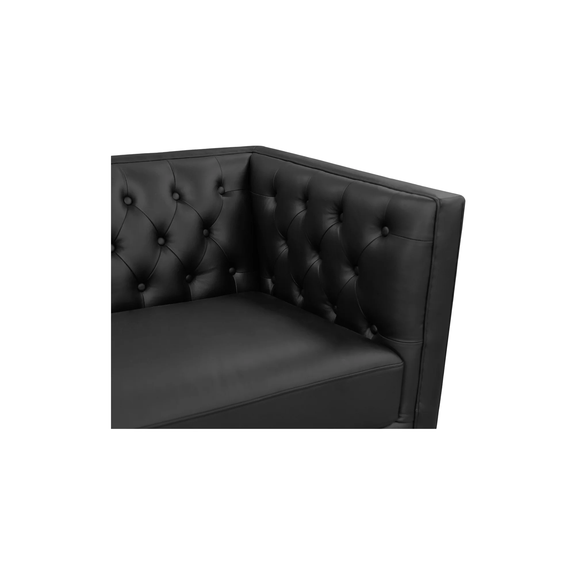 Fielder Black Leather Sofa - Image 5