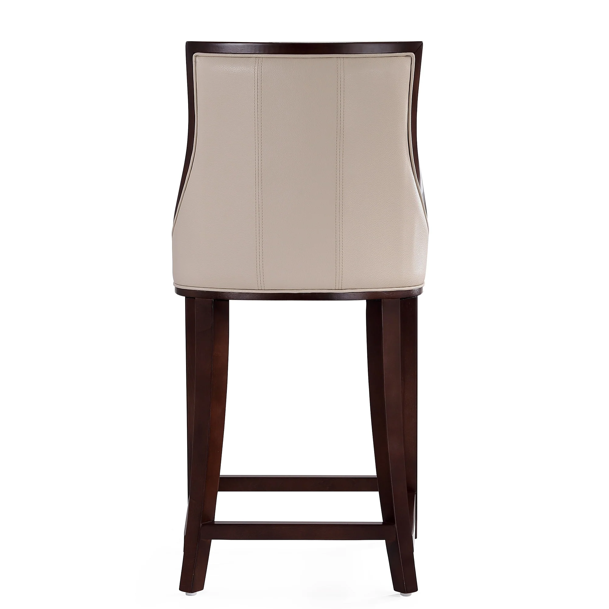 Fifth Ave Counter Stool in Cream and Dark Walnut (set of 3) - Image 8