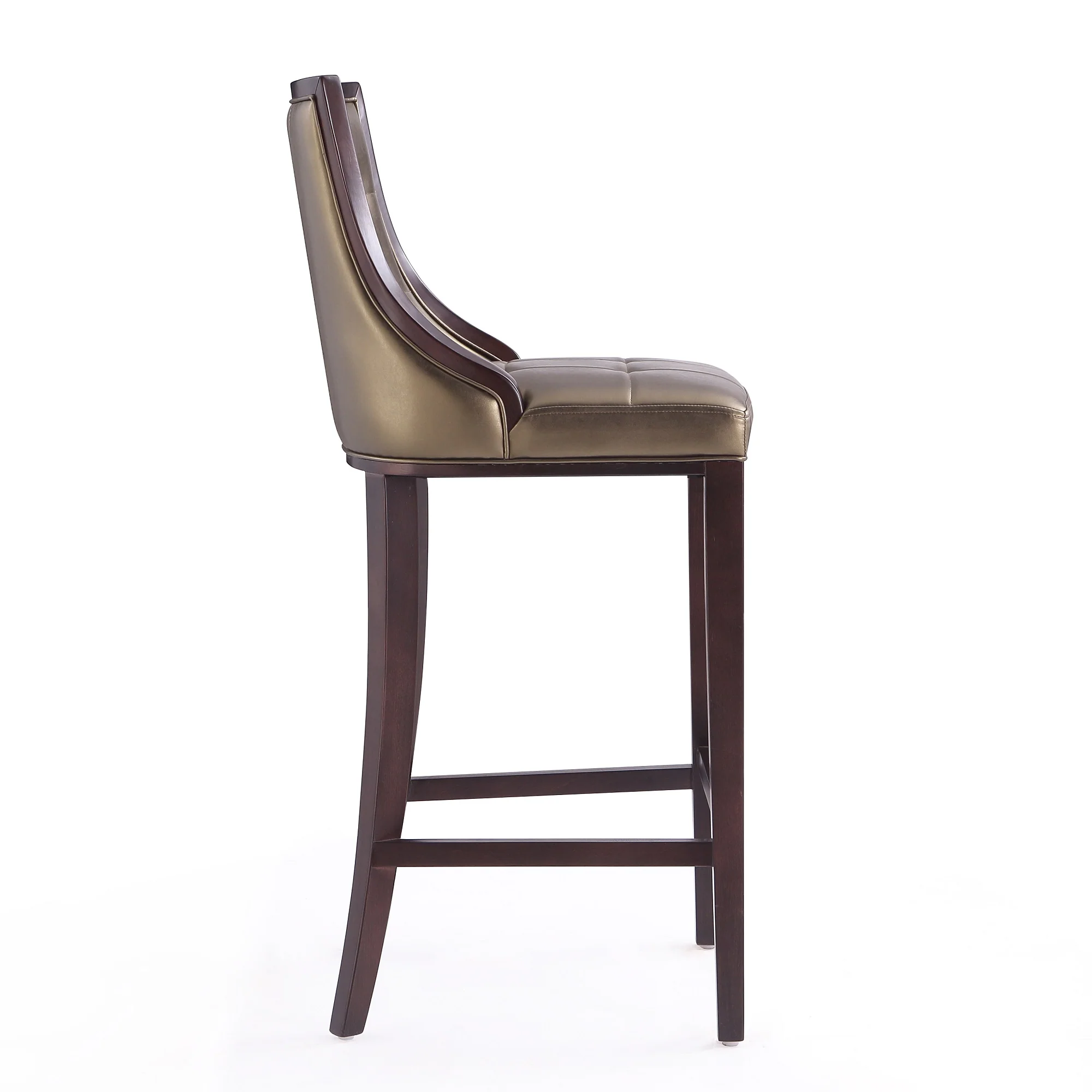 Fifth Avenue Bar Stool in Bronze and Walnut (set of 2) - Image 6