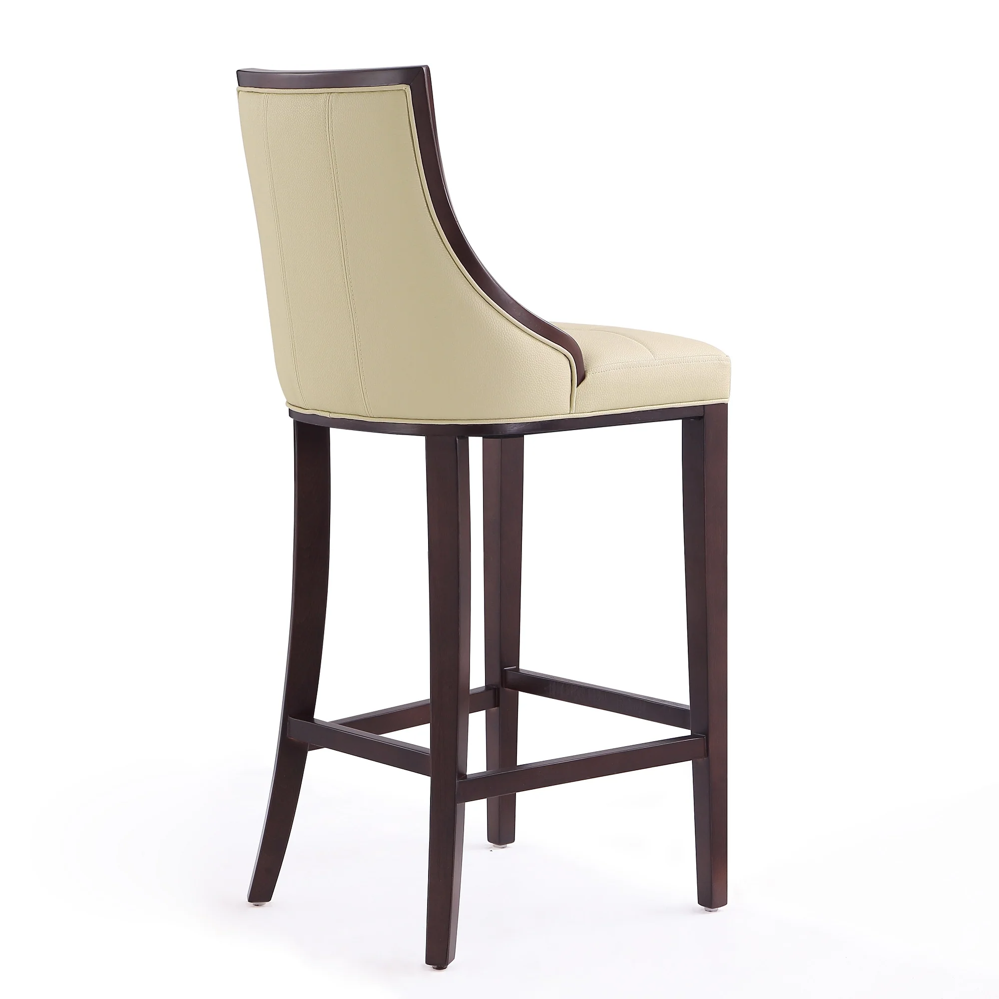 Fifth Avenue Bar Stool in Cream and Walnut (set of 2) - Image 7