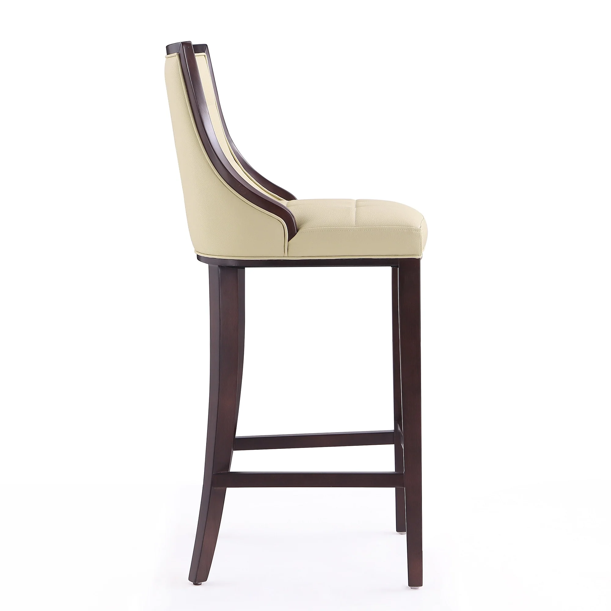 Fifth Avenue Bar Stool in Cream and Walnut (set of 3) - Image 6