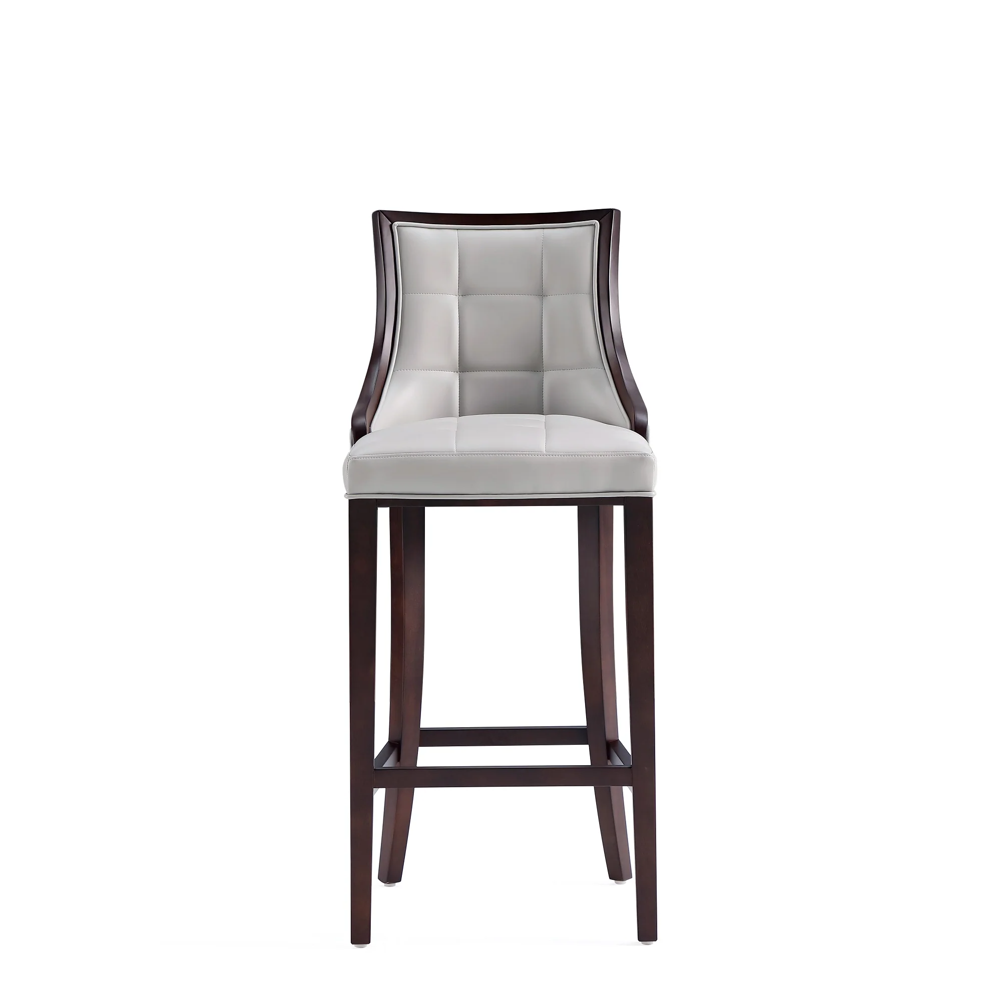 Fifth Avenue Faux Leather Barstool in Light Grey (set of 2) - Image 5