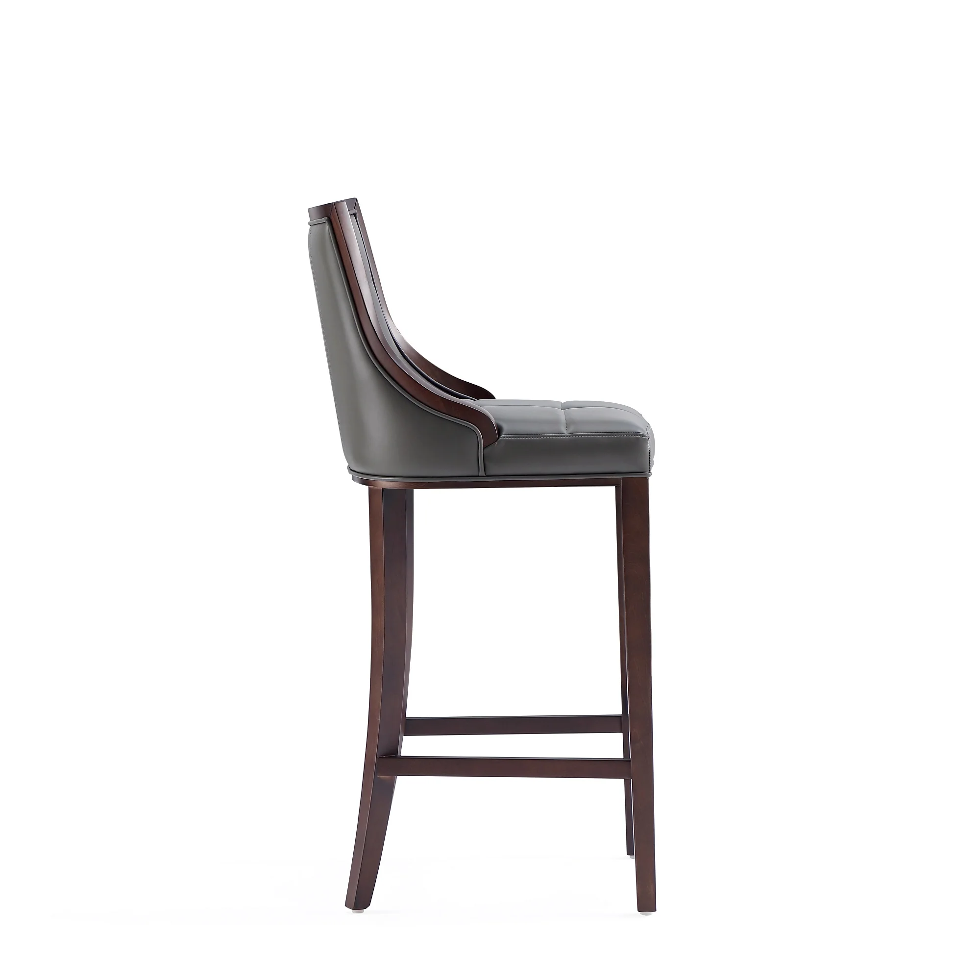 Fifth Avenue Faux Leather Barstool in Pebble Grey - Image 5