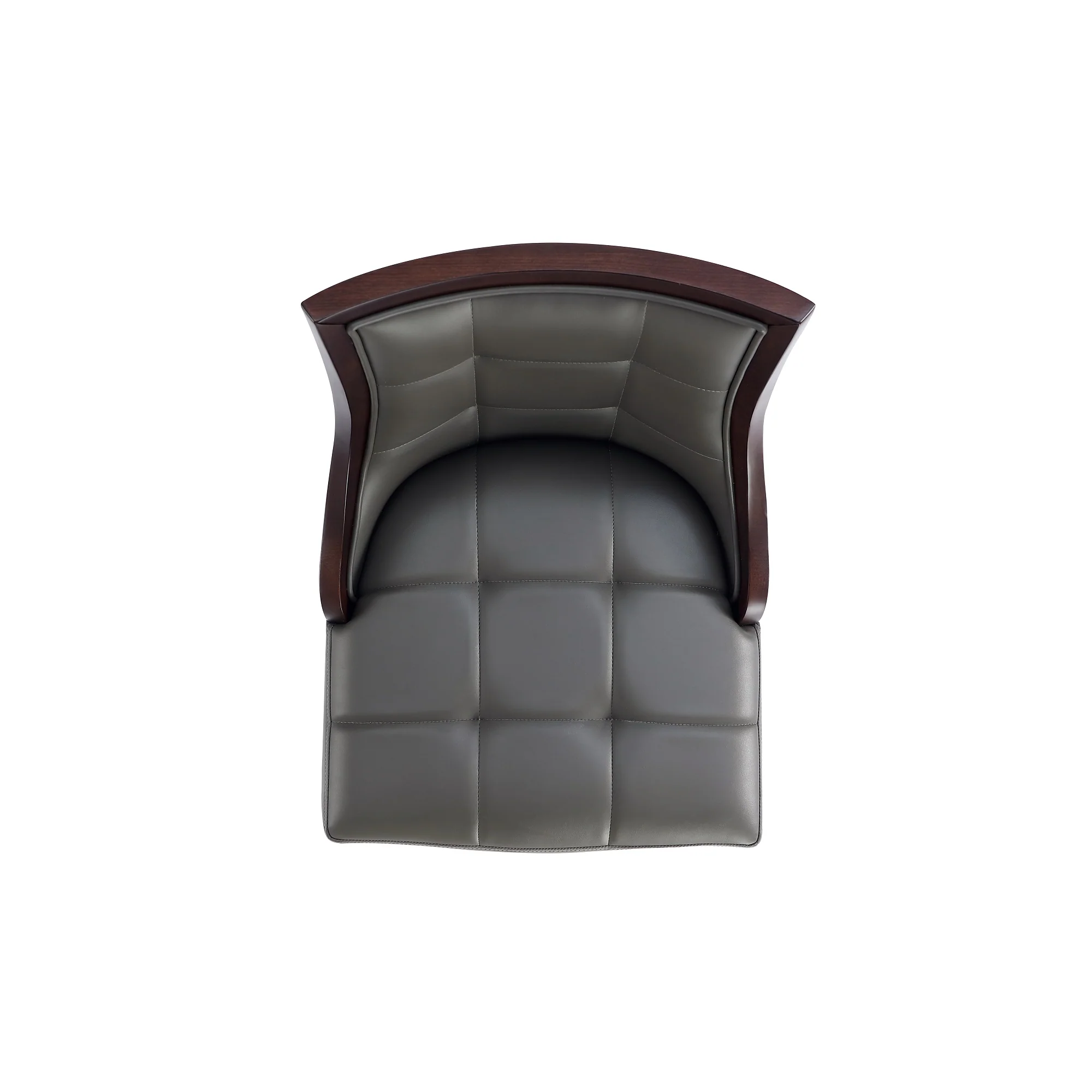 Fifth Avenue Faux Leather Barstool in Pebble Grey (set of 3) - Image 9