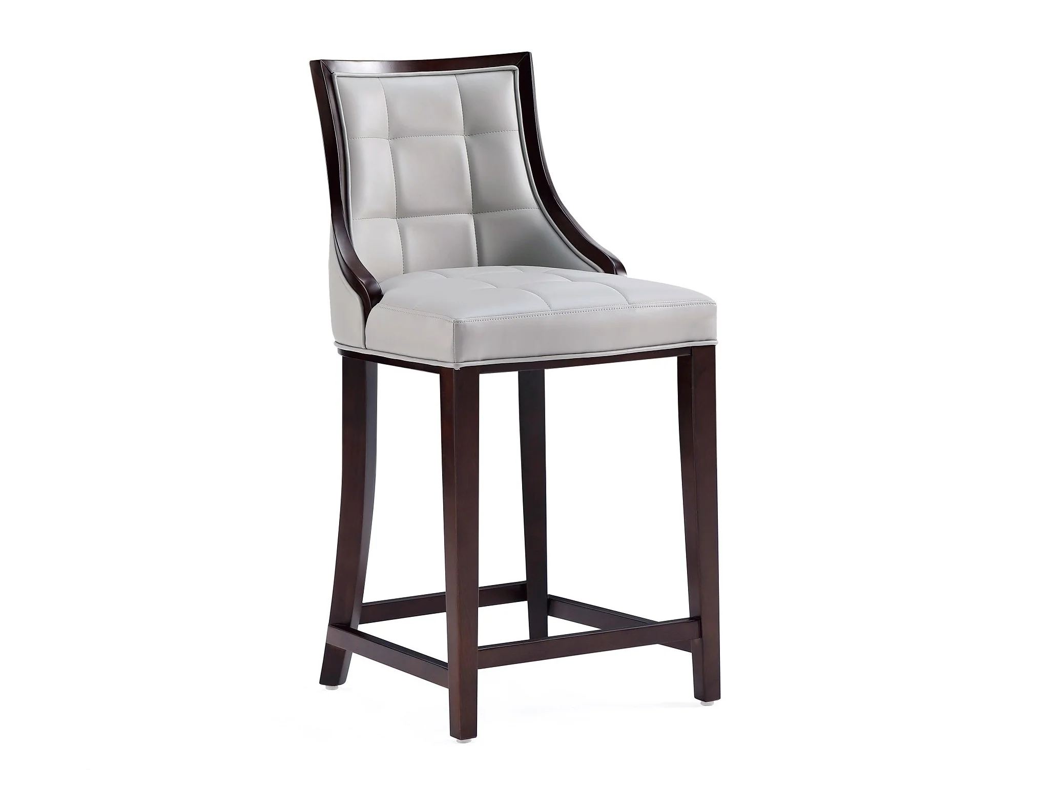 Fifth Avenue Faux Leather Counter Stool in Light Grey