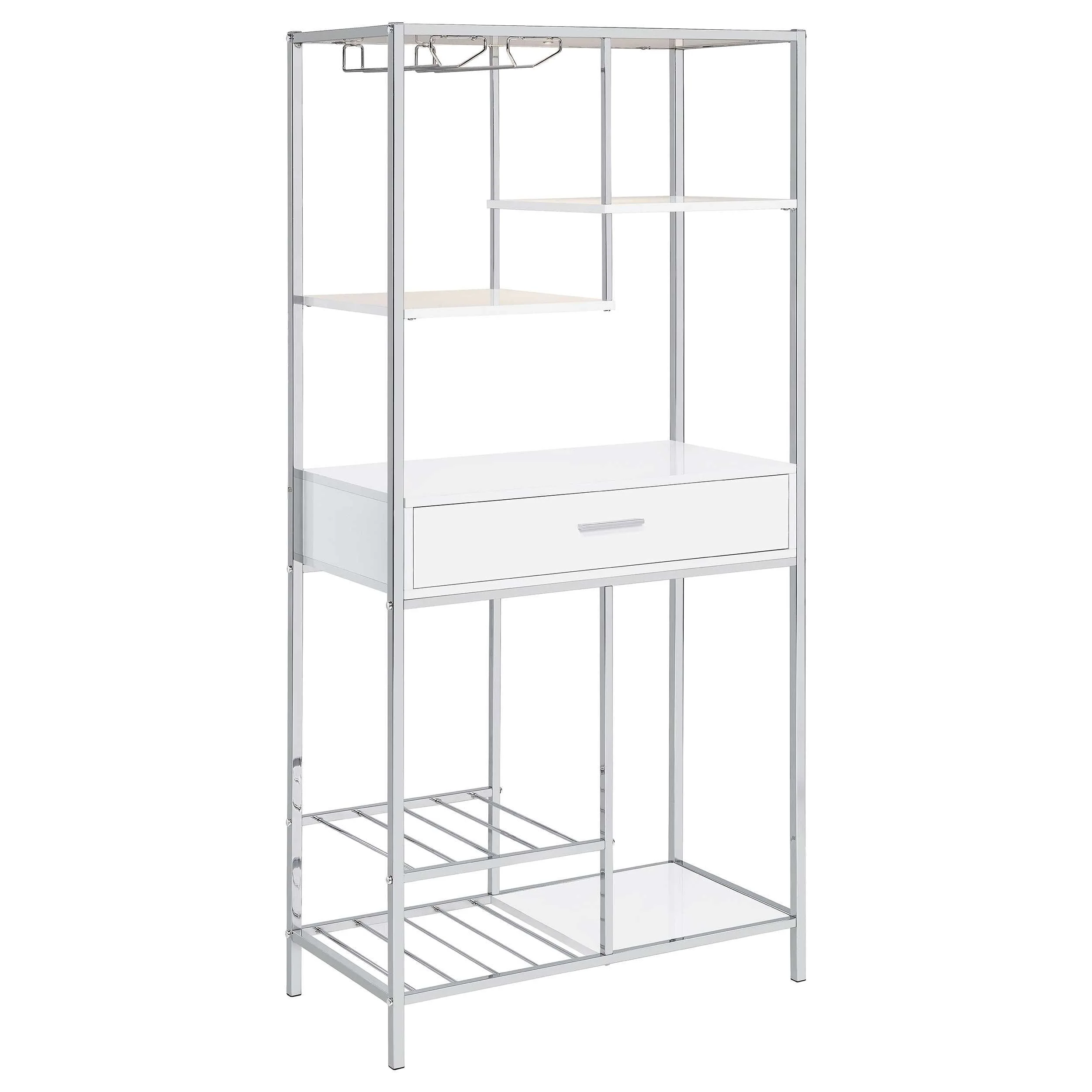 Figueroa White / Silver Wine Cabinet - Image 7