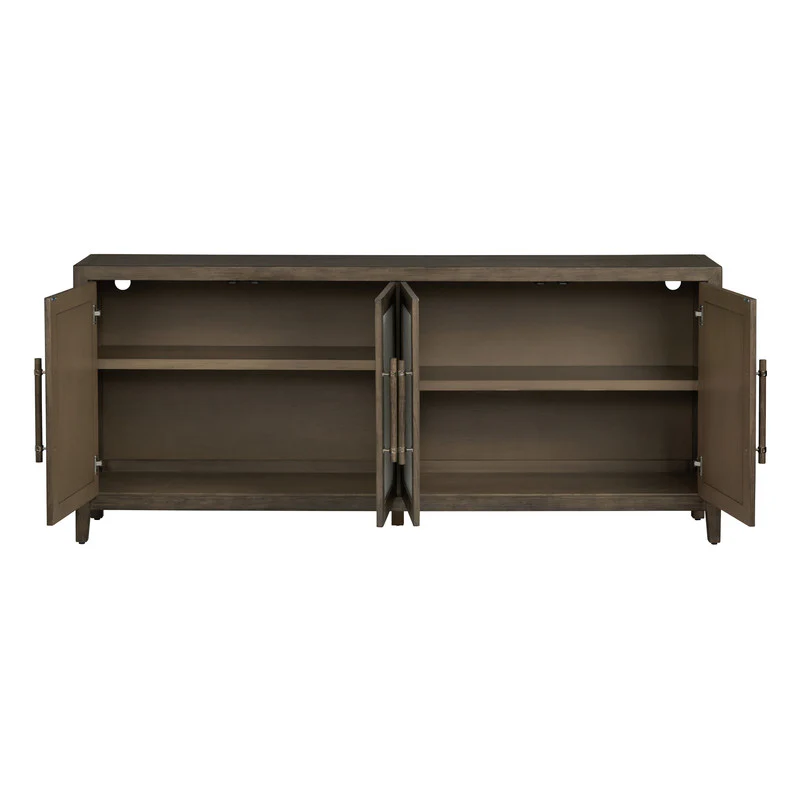Finn Brown/White Four-Door Sideboard - Image 6