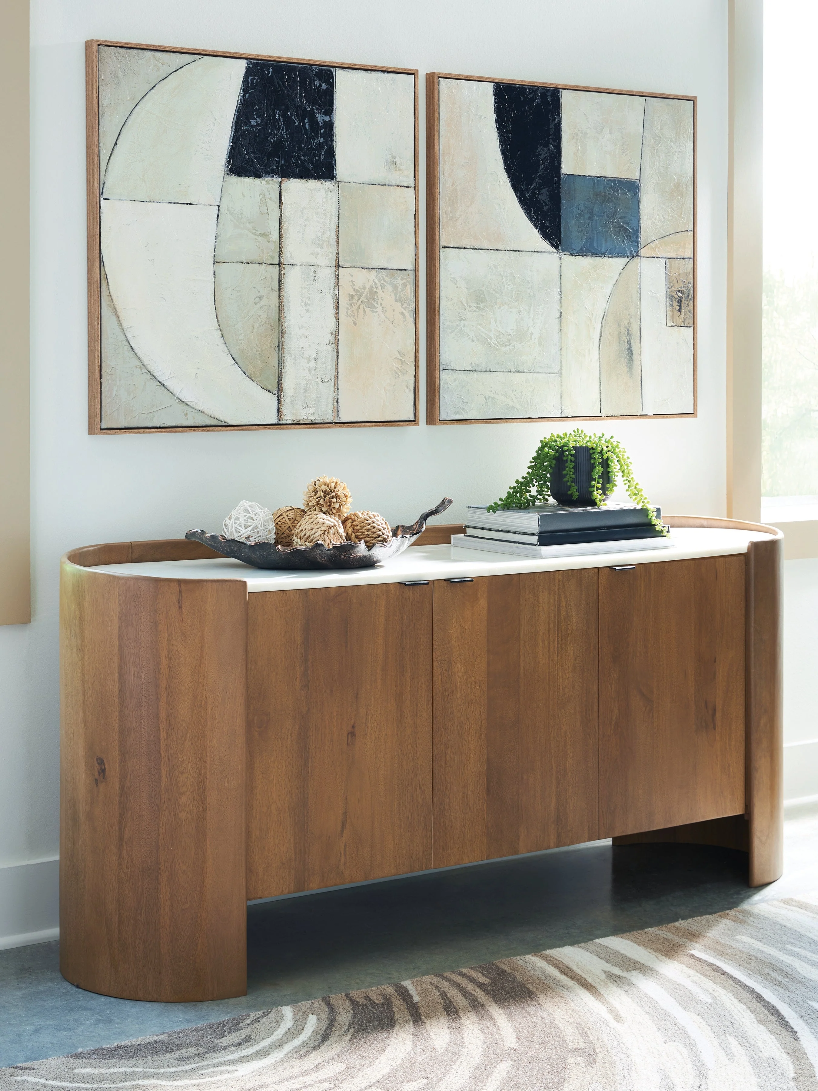 Fitzroy Brown/White Accent Cabinet (Online Special Price) - Image 2