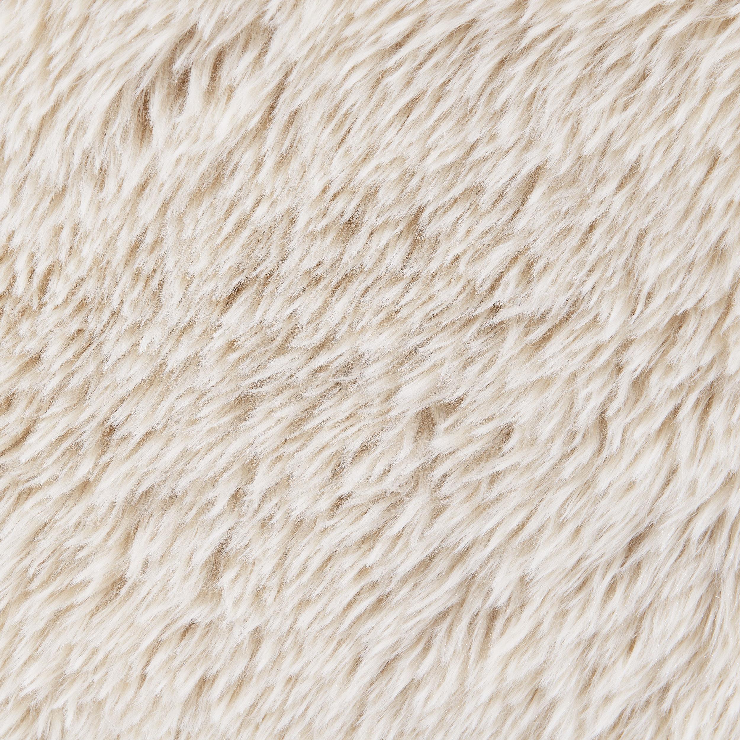 Fitzroy Latte Faux Fur Upholstered Chair Solid Wood Arms - Image 10