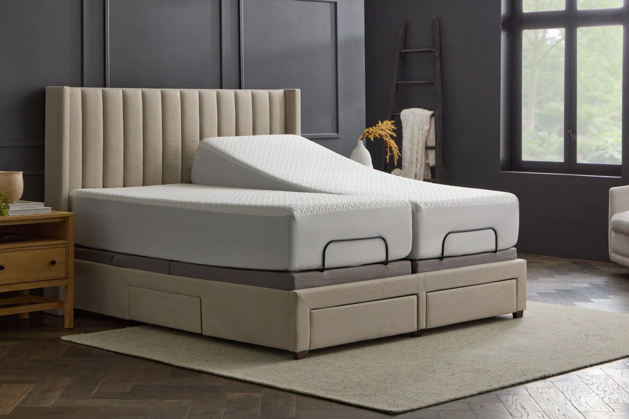 Five Sided+ HyperChill White Split King Mattress Protector - Image 8