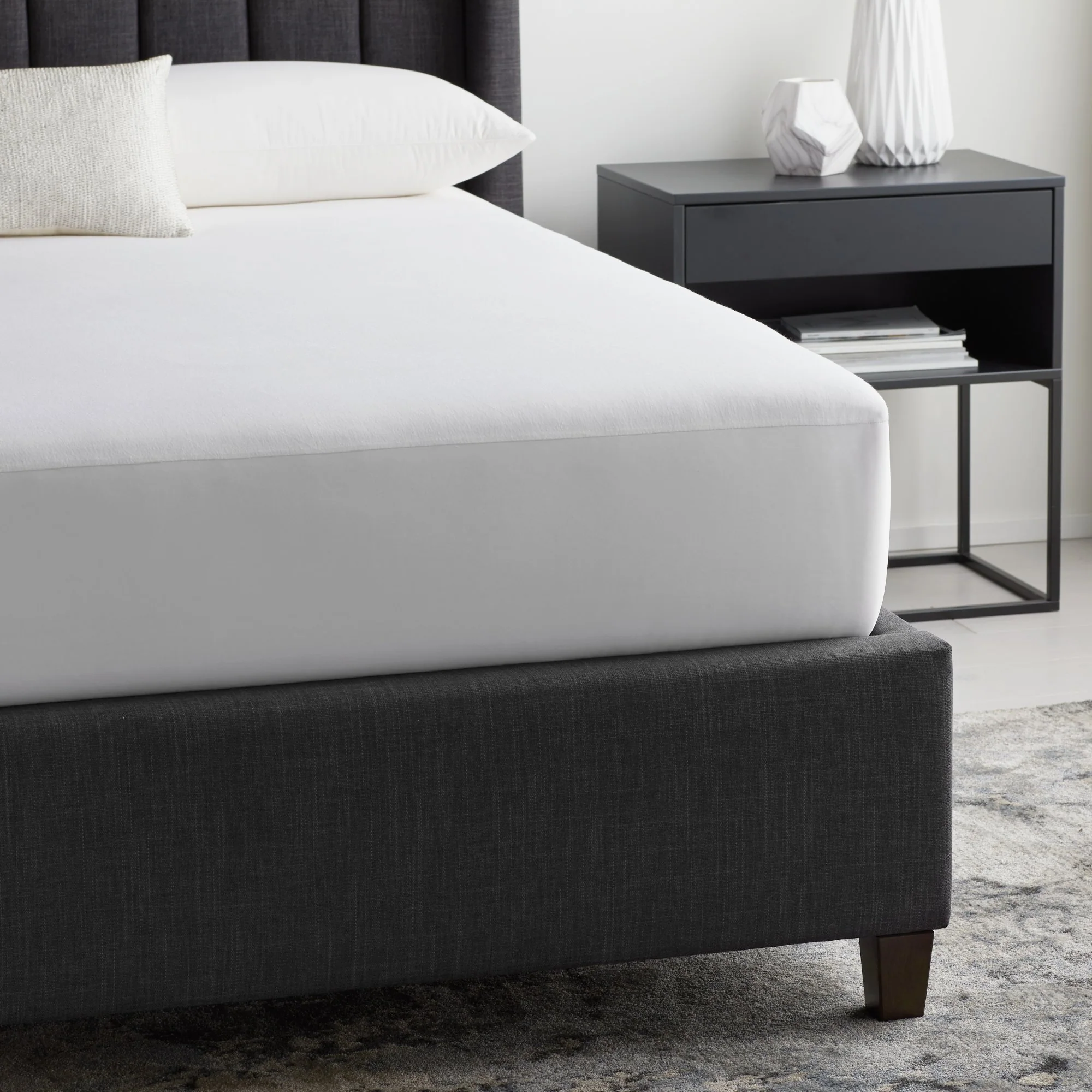 Five Sided Omniphase White Split Head King Mattress Protector - Image 8
