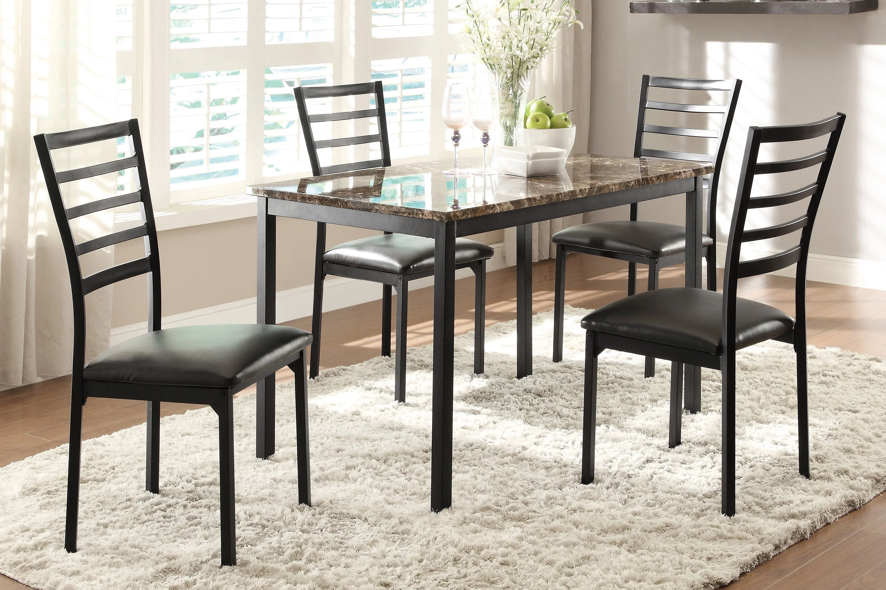 Flannery Black/Brown Side Chair (Set of 4) - Image 5
