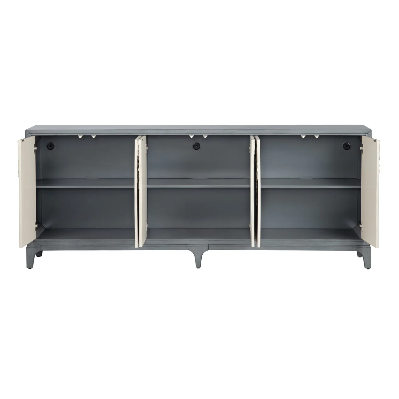 Fleur Blue/Cream Six-Door Sideboard - Image 6