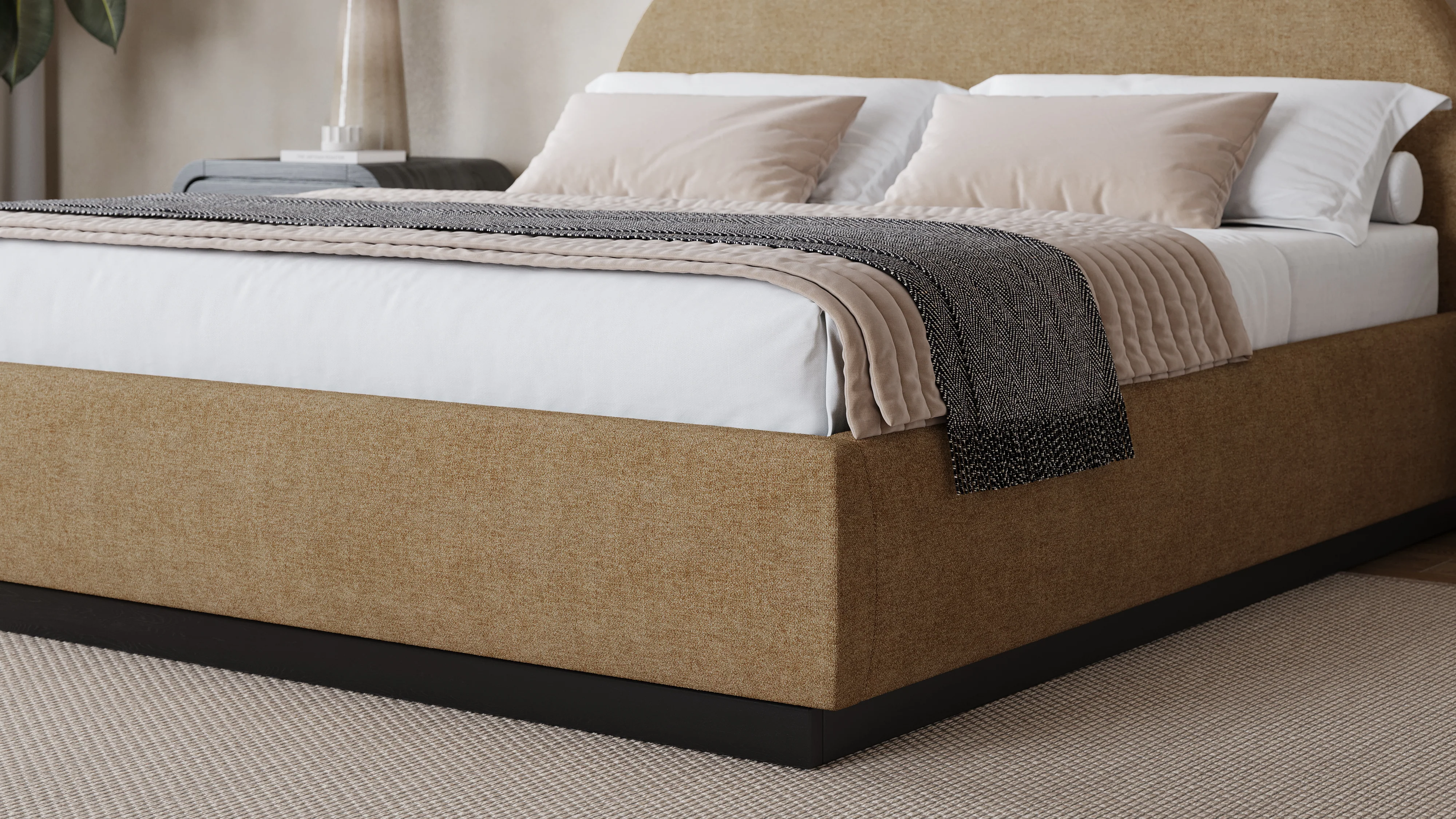 Flex Eastern King Upholstered Bed in Porcini Chenille - Image 3