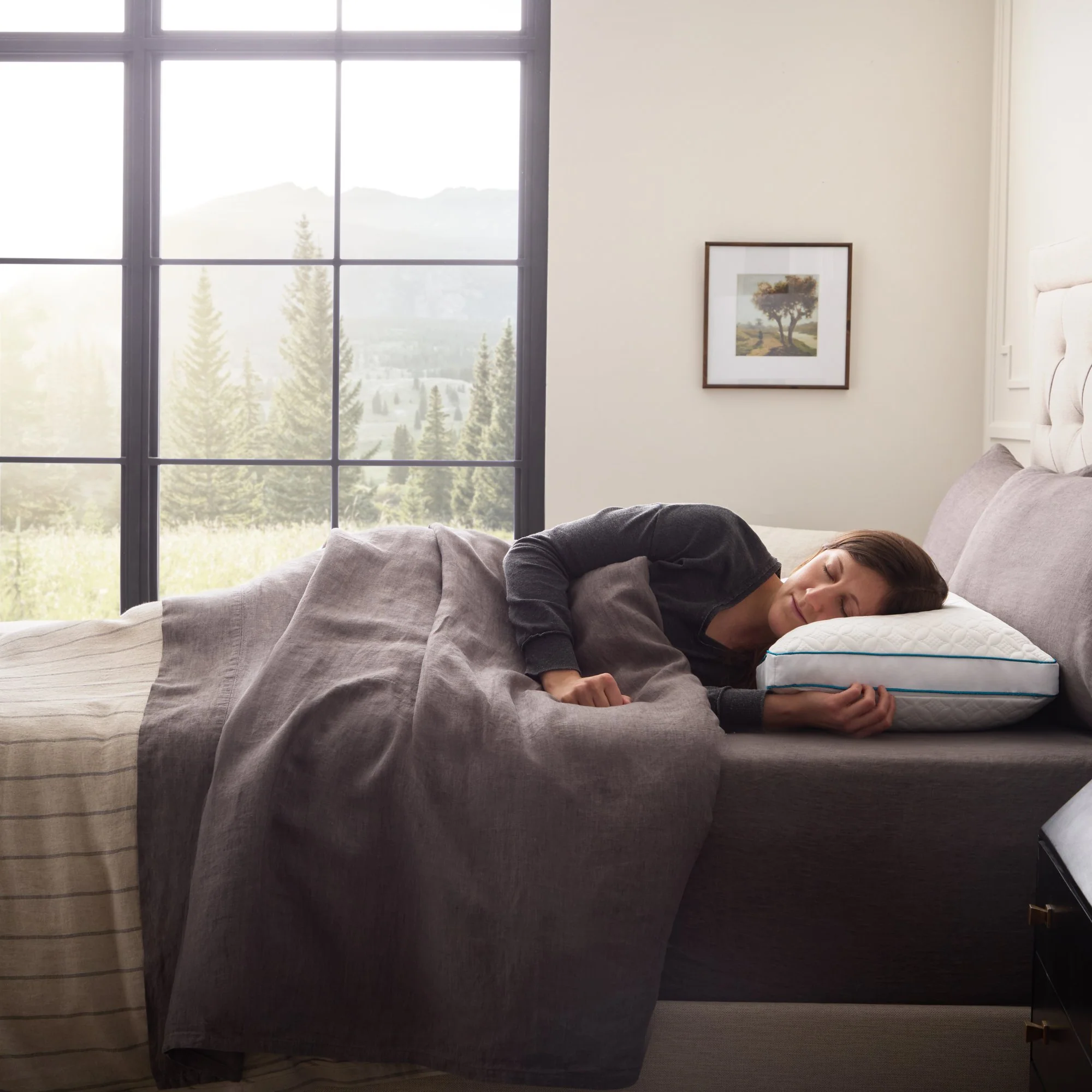 FlexFill + HyperChill White Queen Shoulder Cutout Pillow - Image 7