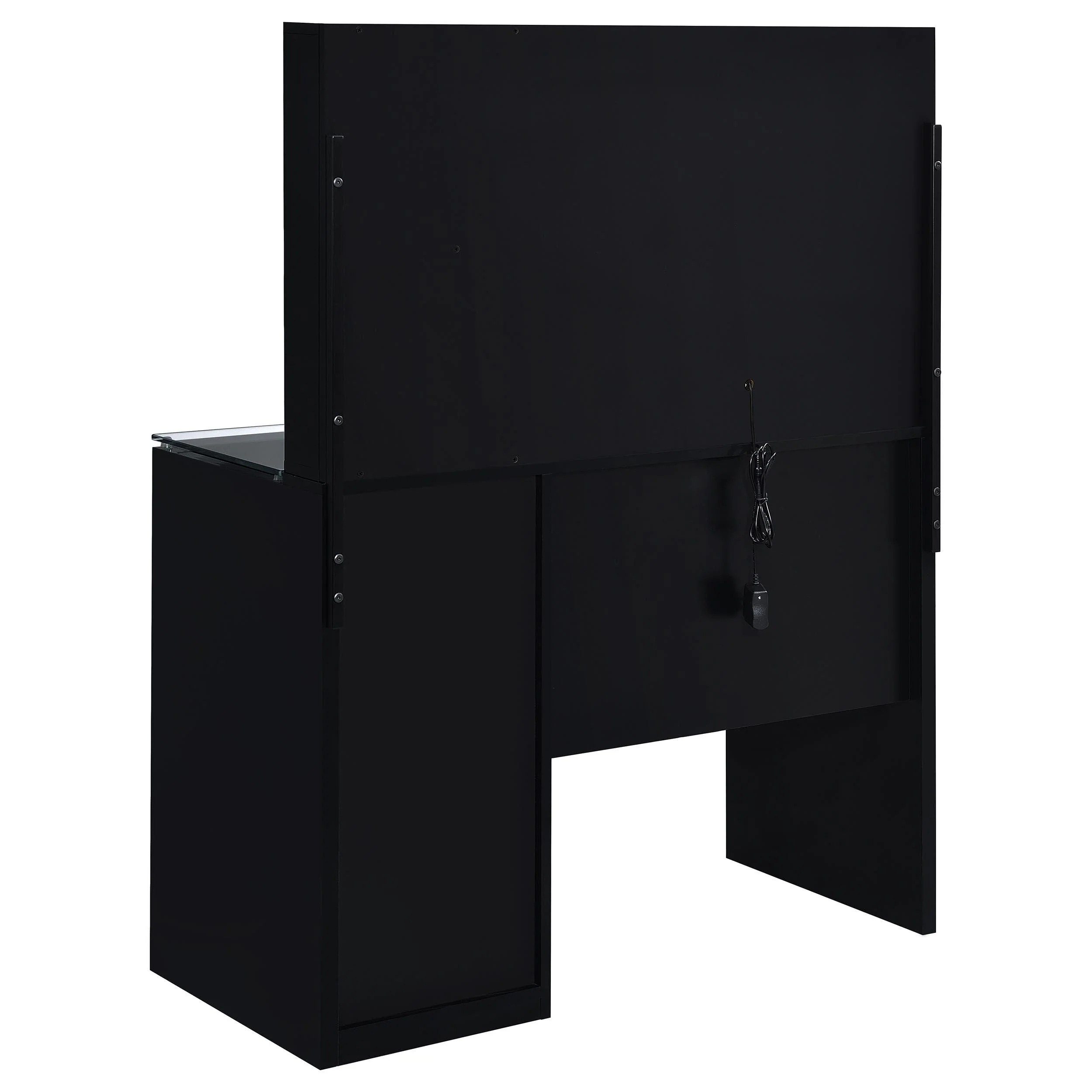 Flora Black High Gloss 2-drawer Vanity Set with LED Mirror - Image 11