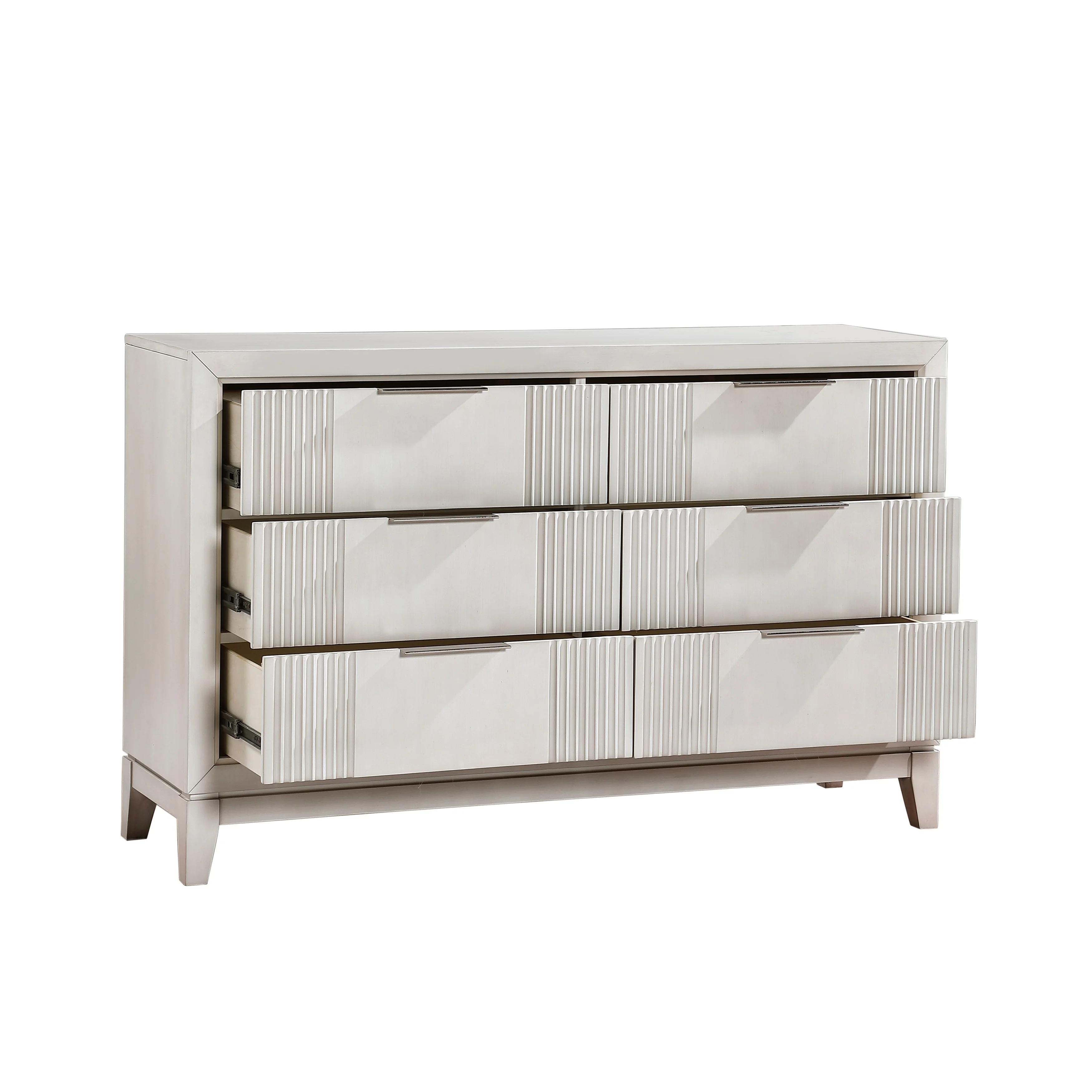 Florence Antique White/Ivory 4-Piece Queen Bedroom Set - Image 10
