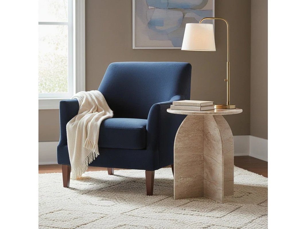 Florence Dyna Beige Dyna Marble Side Table