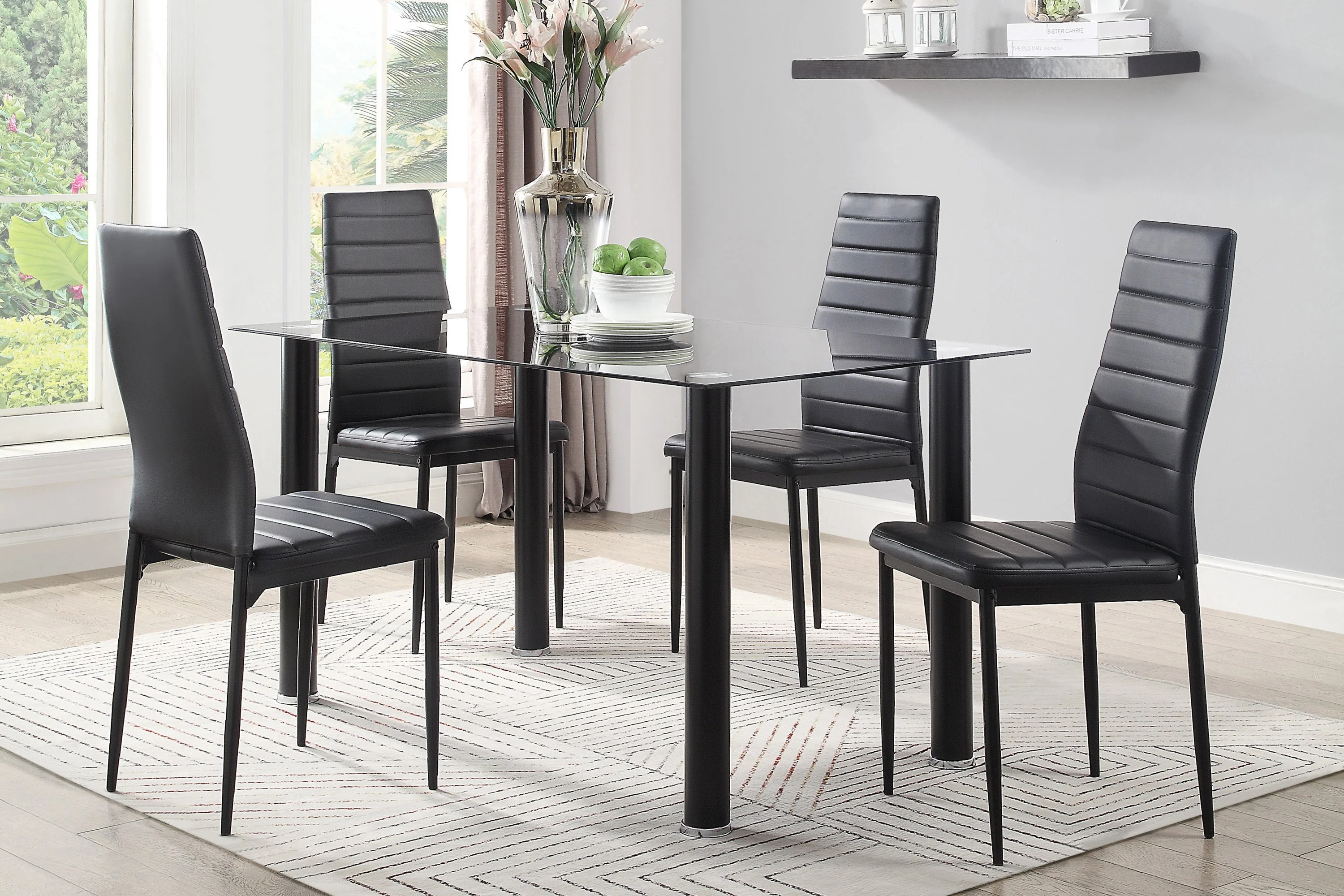 Florian Black Side Chair (Set of 2) - Image 3