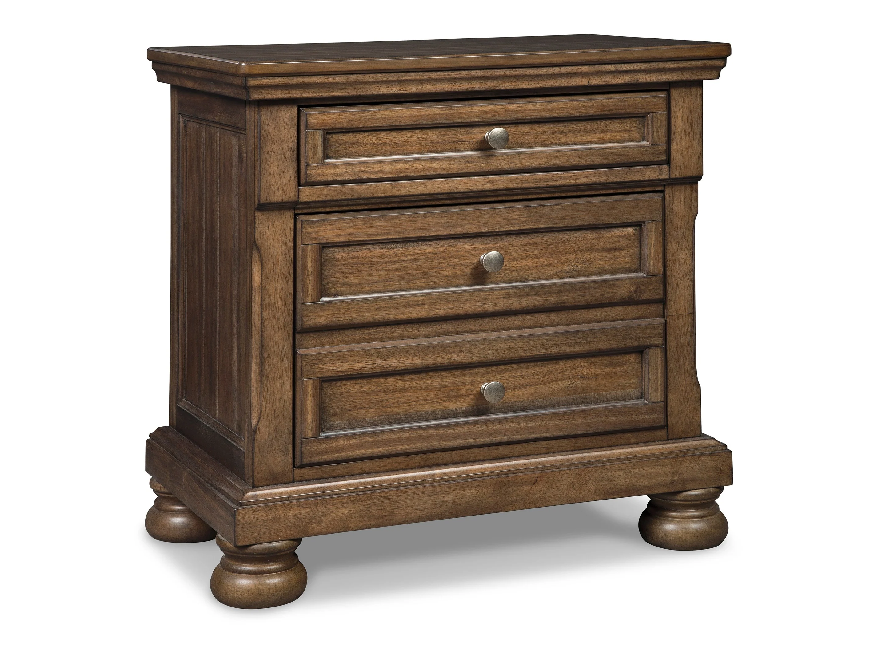 Flynnter Medium Brown Two Drawer Nightstand - Image 4