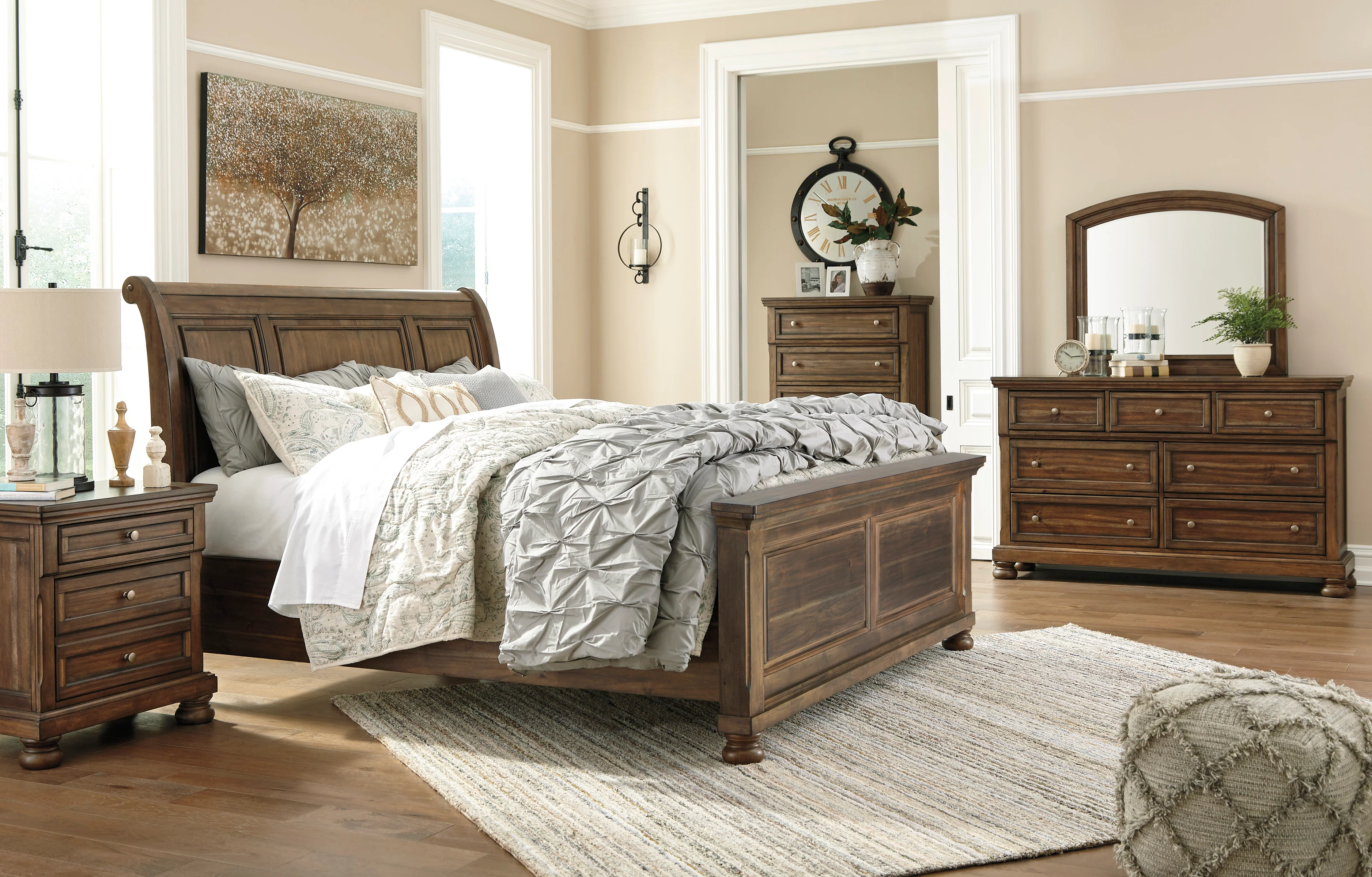 Flynnter Medium Brown Two Drawer Nightstand - Image 7