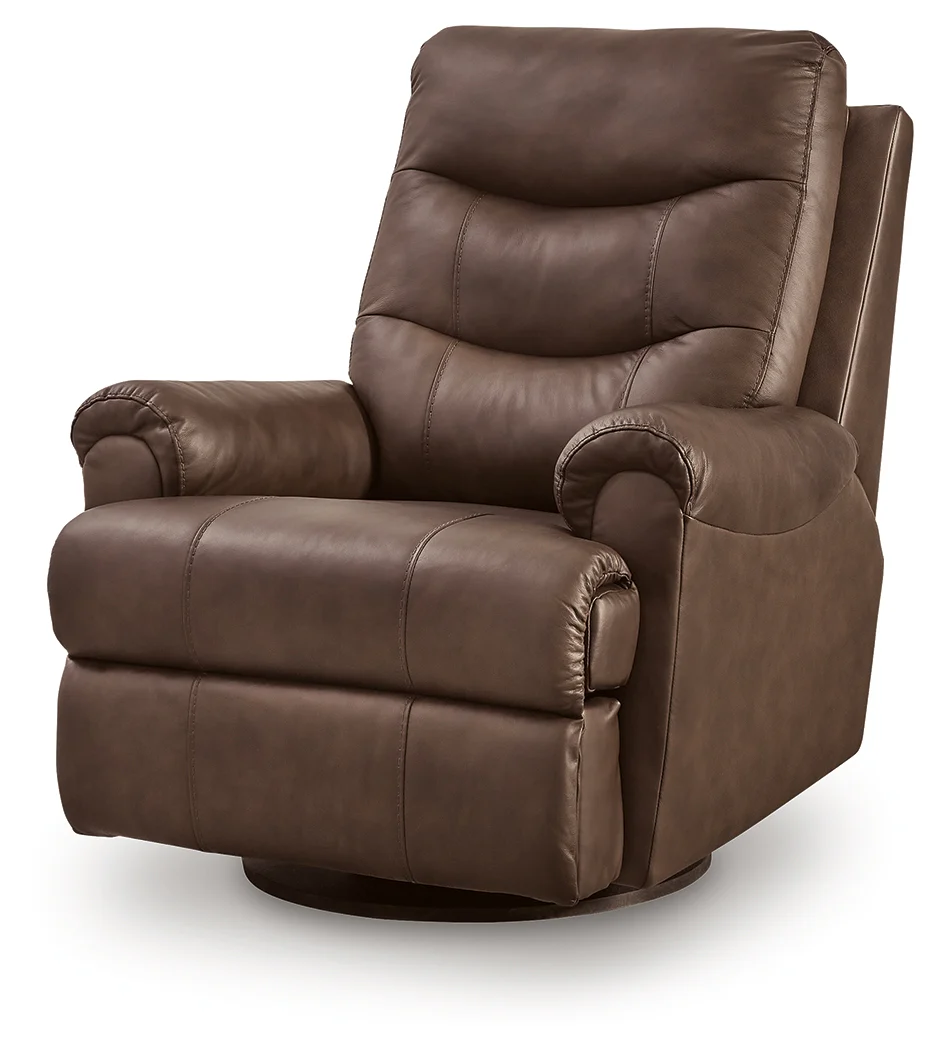 Flynwood Espresso Swivel Glider Recliner - Image 5