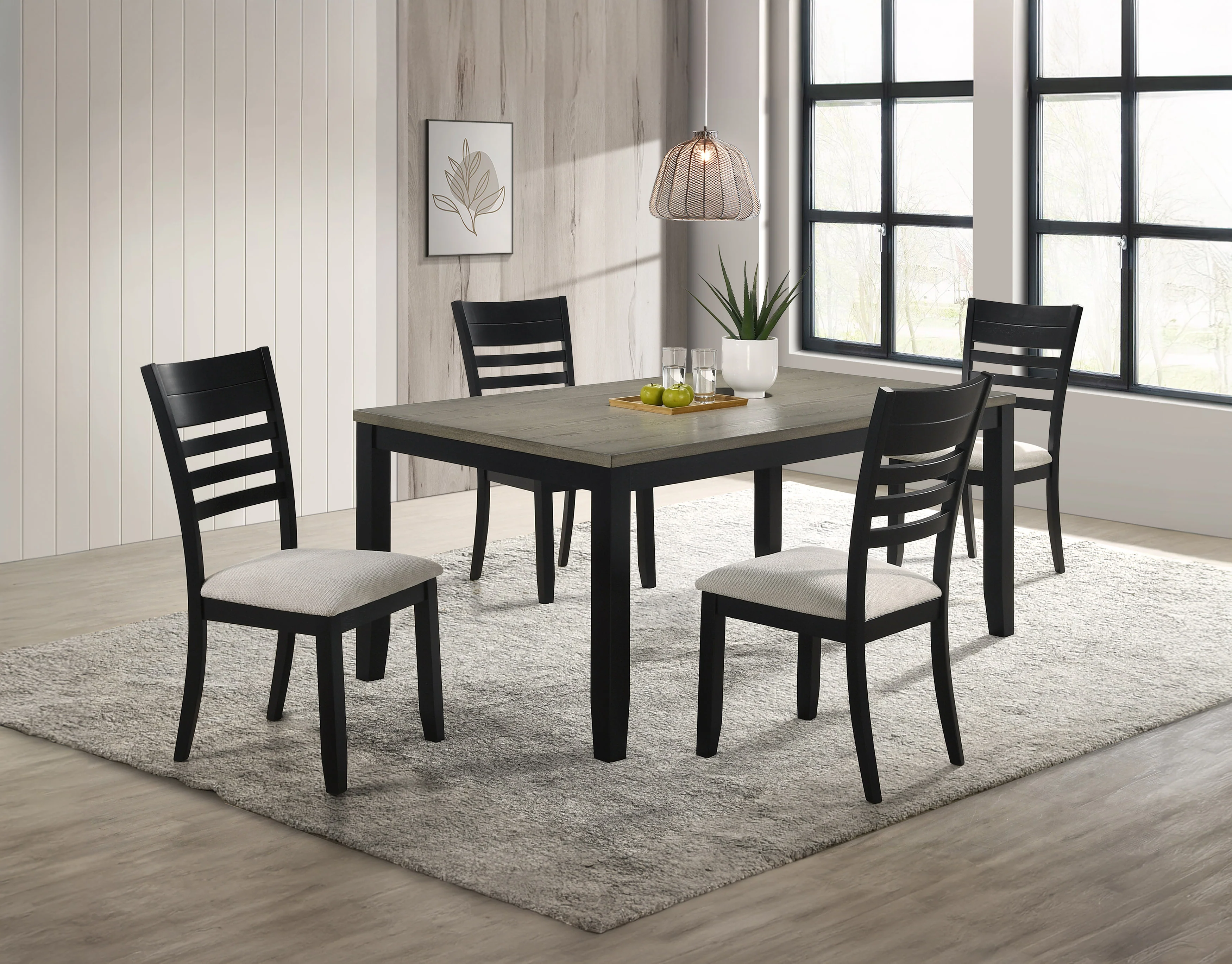 Folio Black/Neutral Dining Set - Image 2