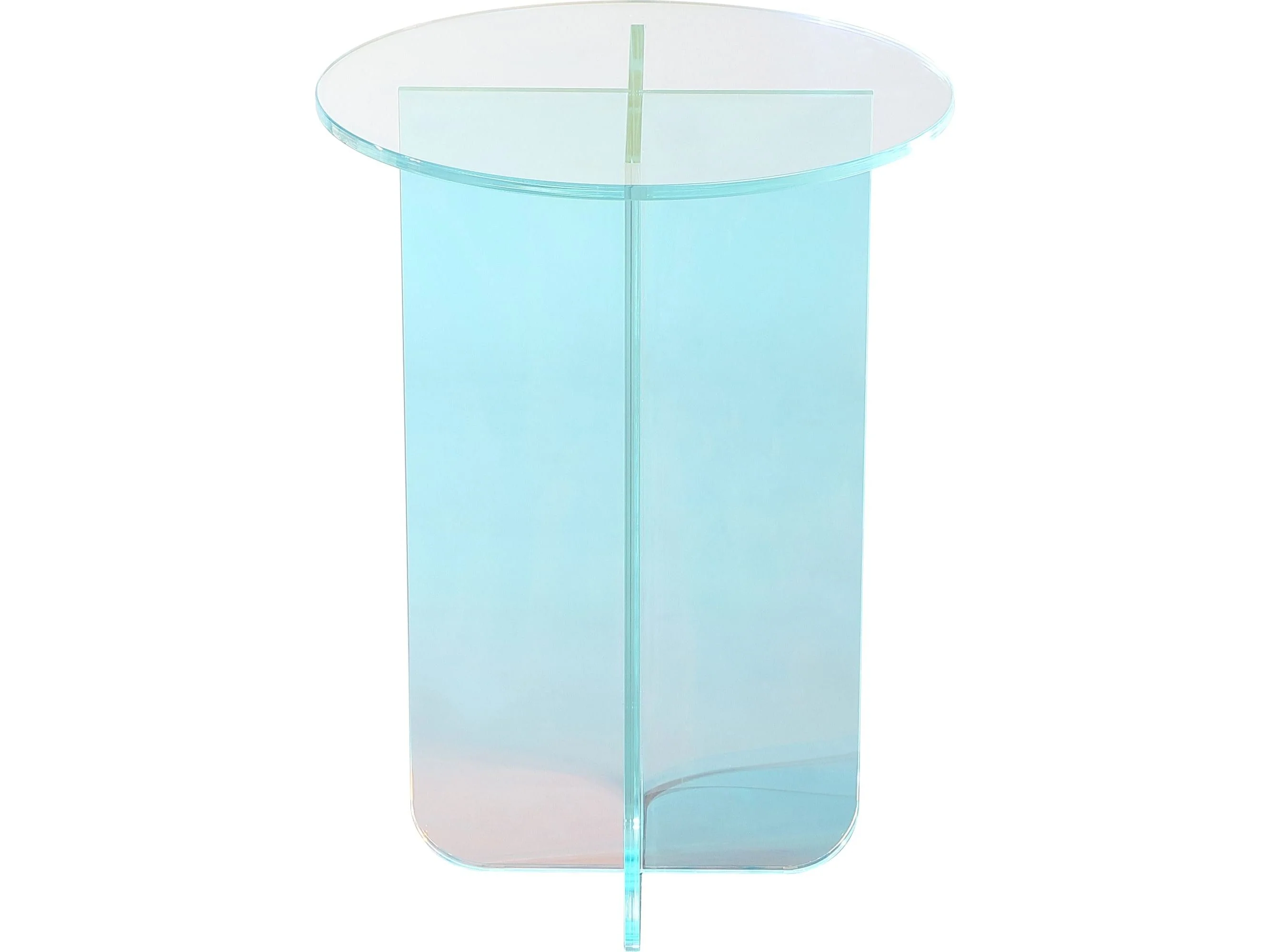 Fomo Iridescent Glass Small End Table